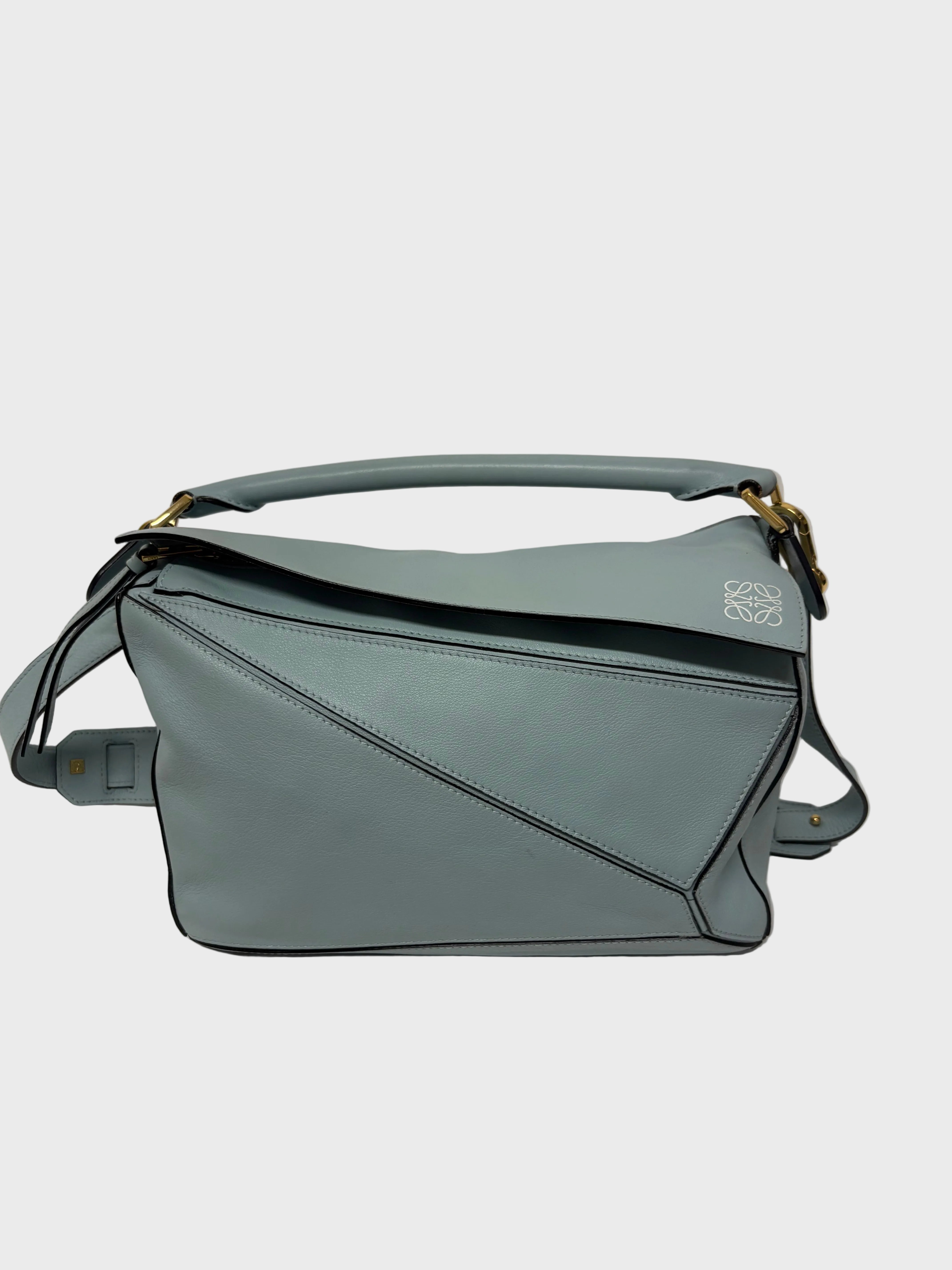 Loewe puzzle bag mediano sky baby blue