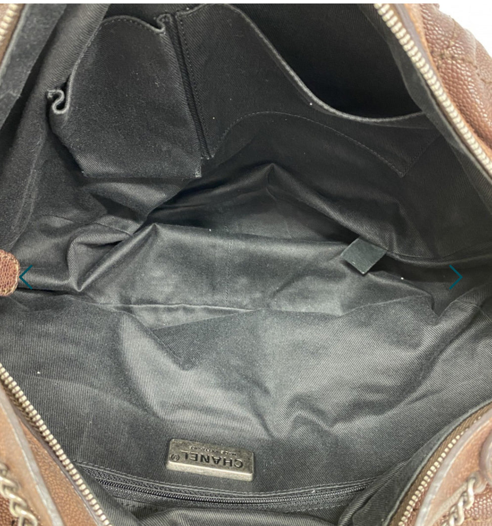 Chanel bowling bag marrón