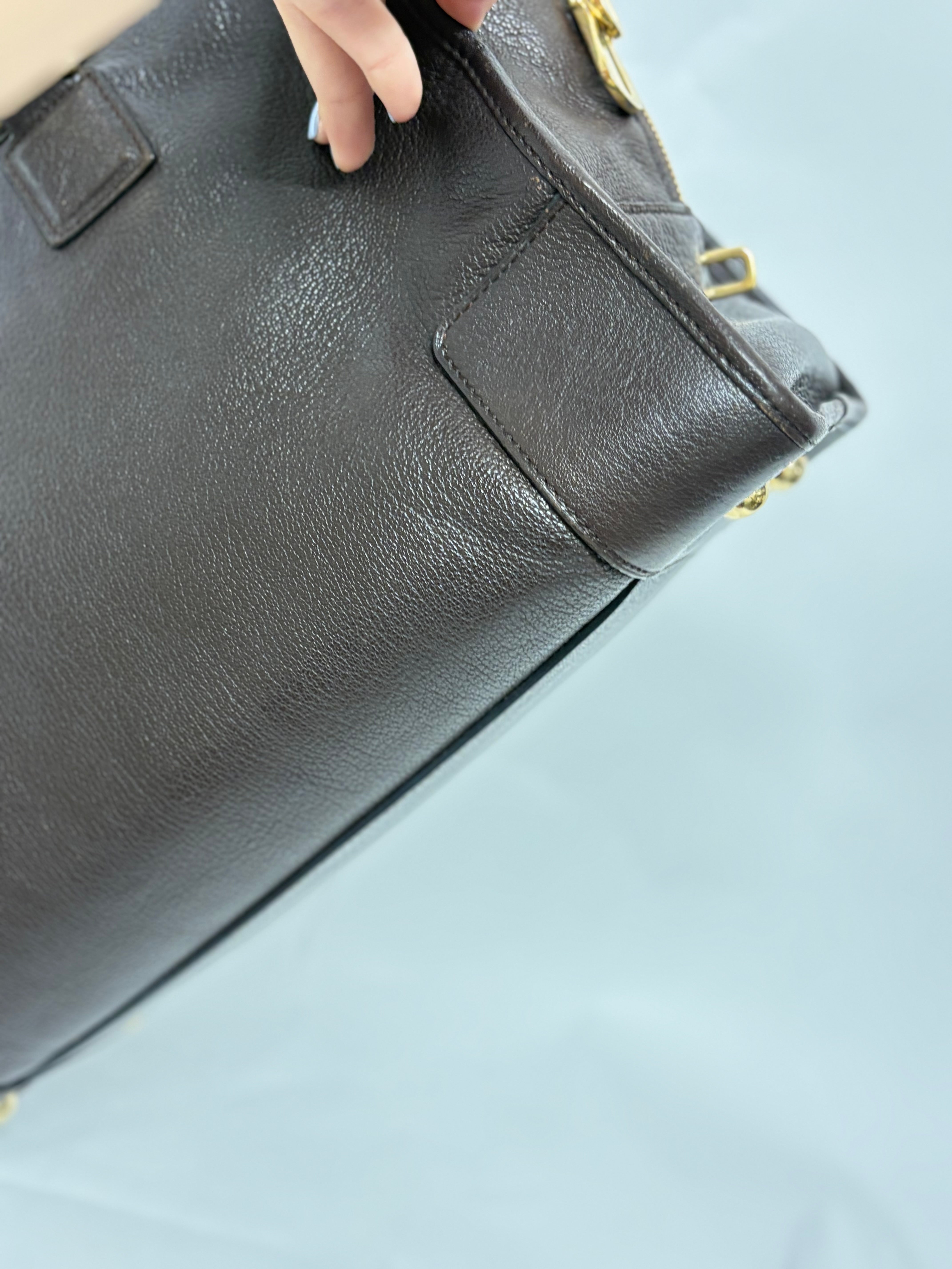 Loewe Amazona 35 Marrón chocolate con bandolera extra