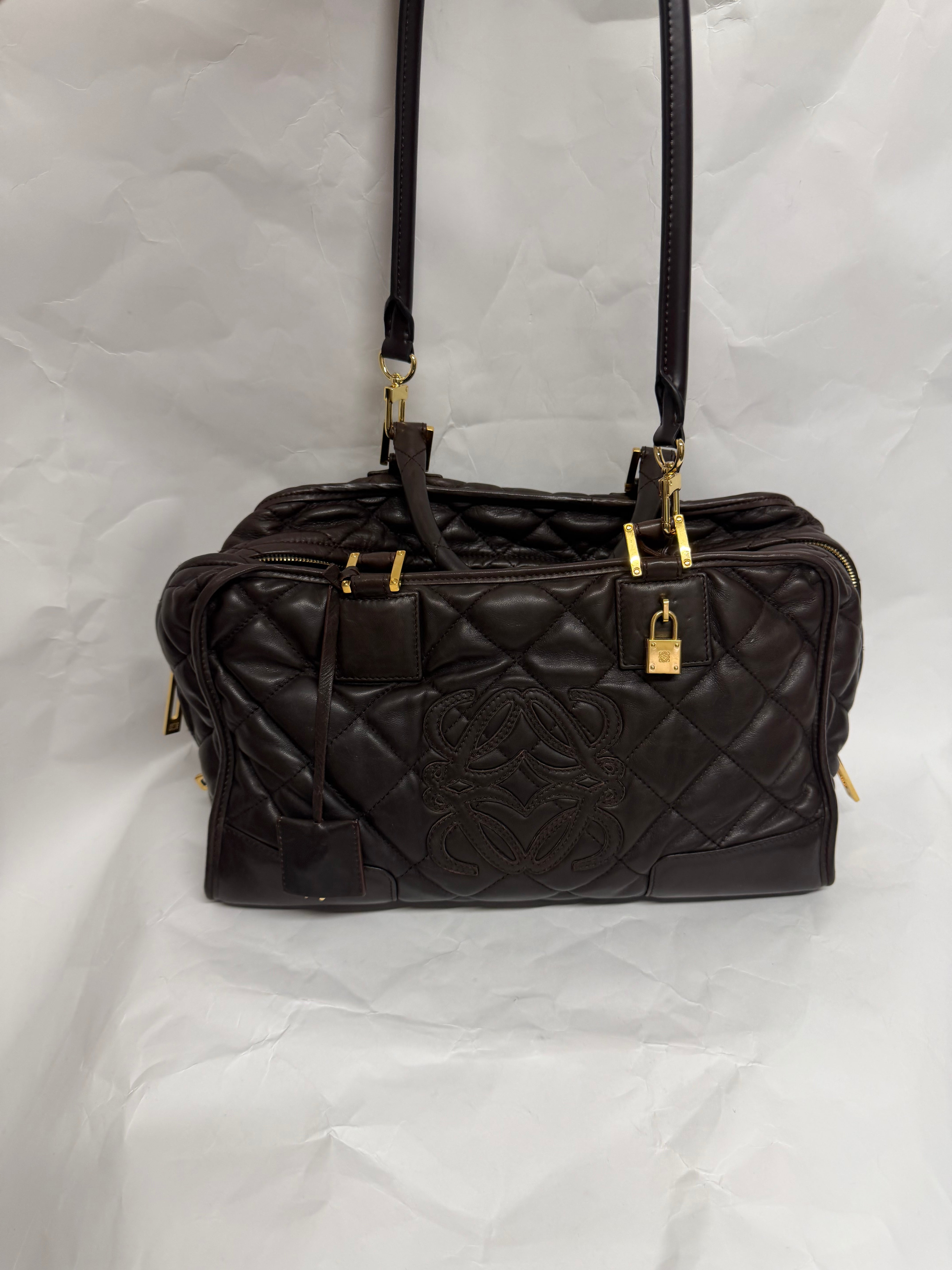 Loewe Amazona 36 Acolchada | Marrón Chocolate