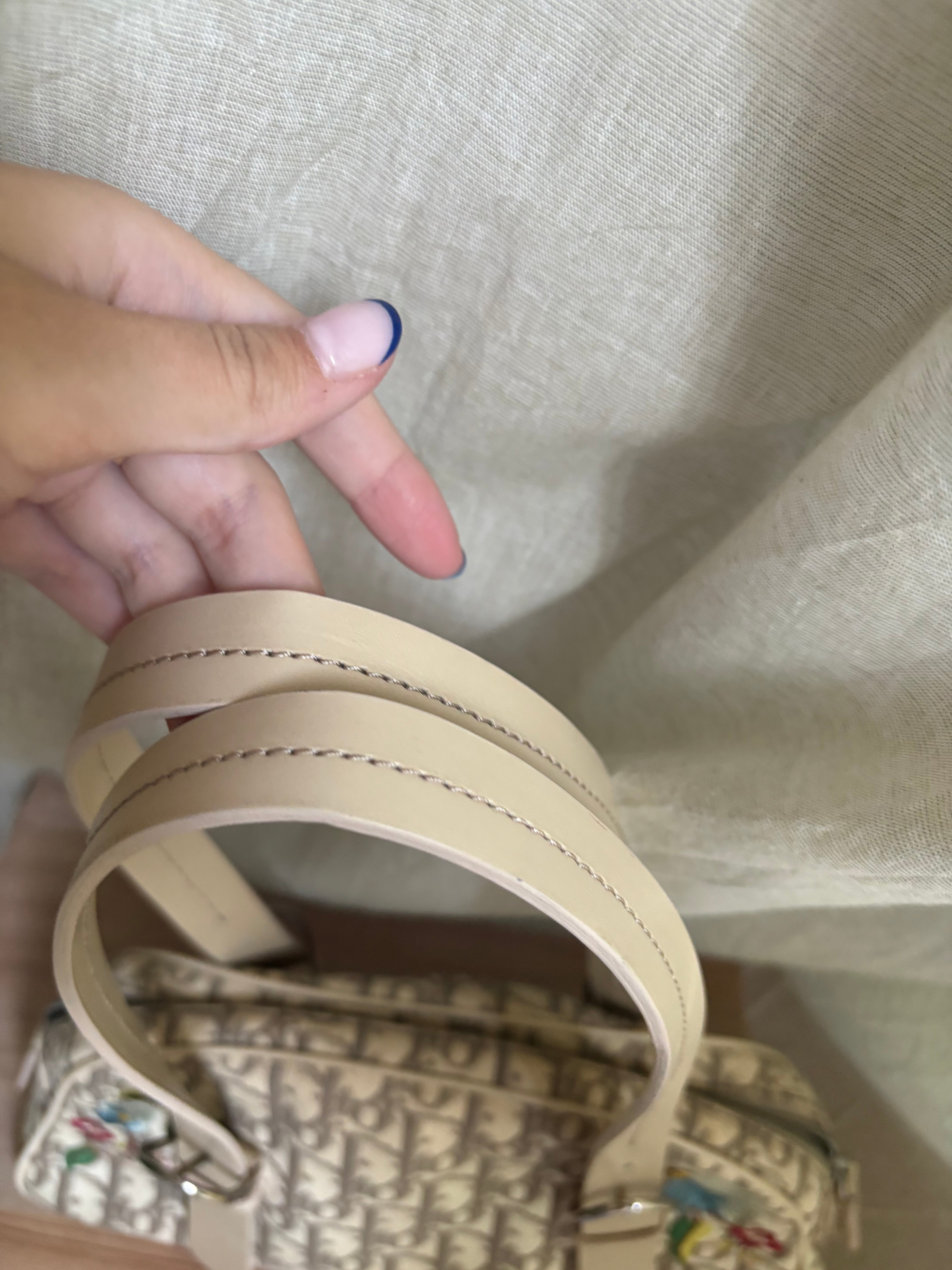 Bolso Dior Trotter Floral Canvas Beige