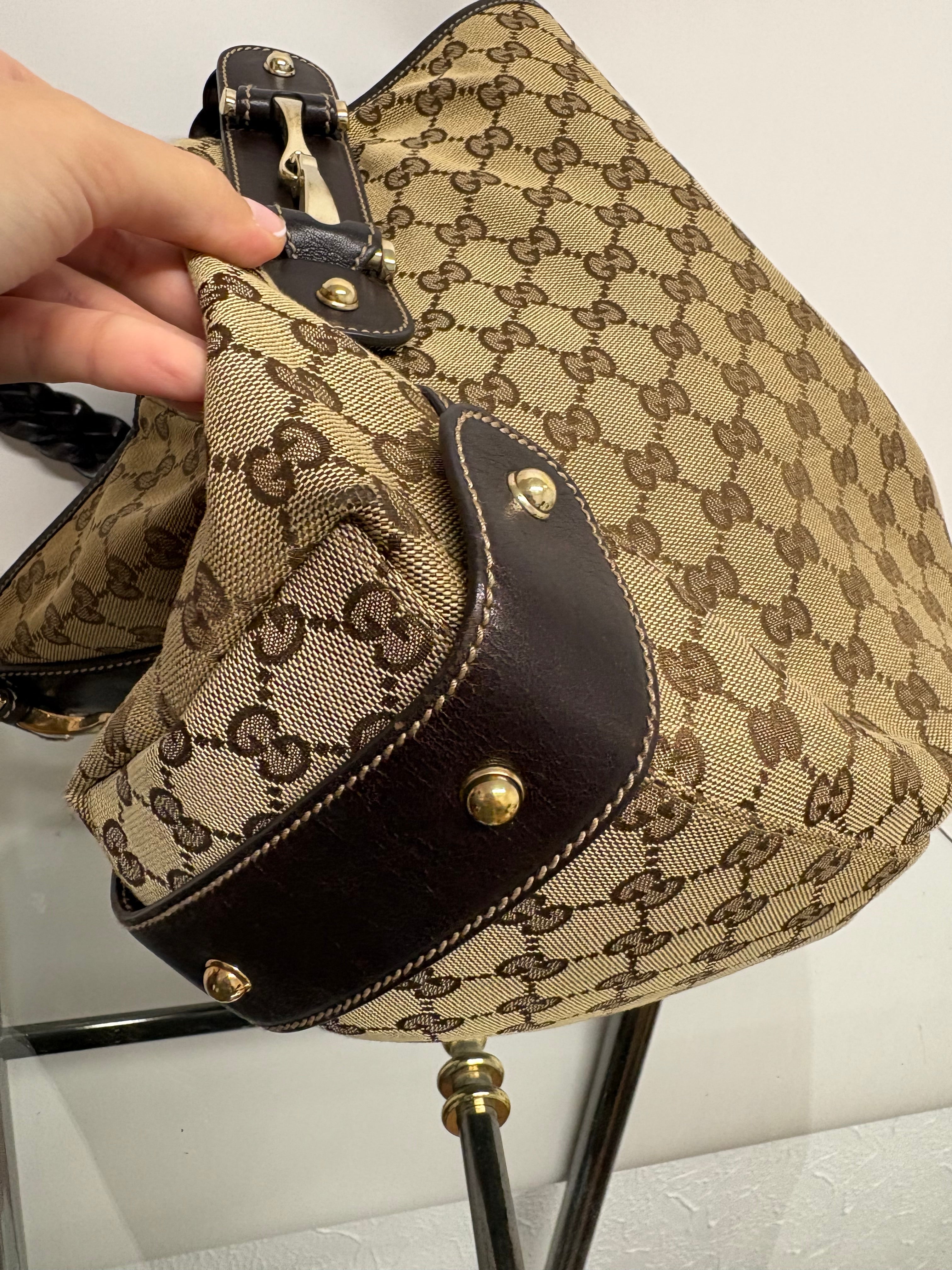 Gucci pelham gg canvas marron chocolate grande