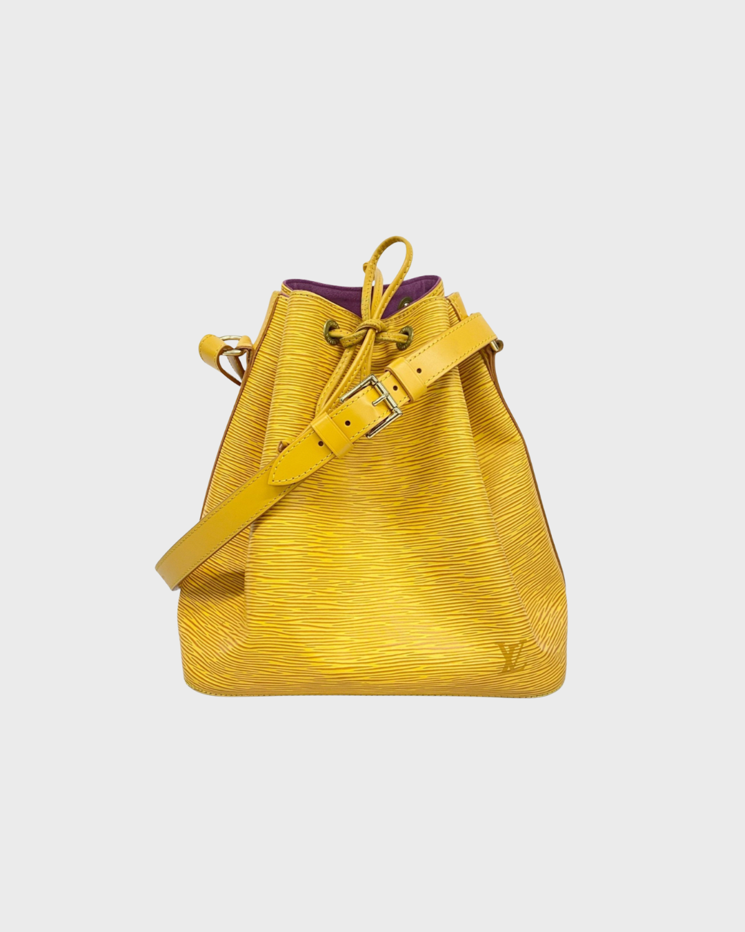 Louis Vuitton Petit Noé en piel Epi amarilla