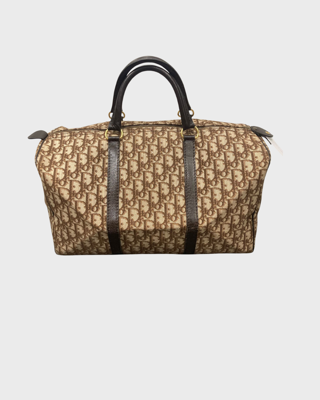 Bolso Dior Trotter Boston monograma Oblique beige/marrón – Talla 40