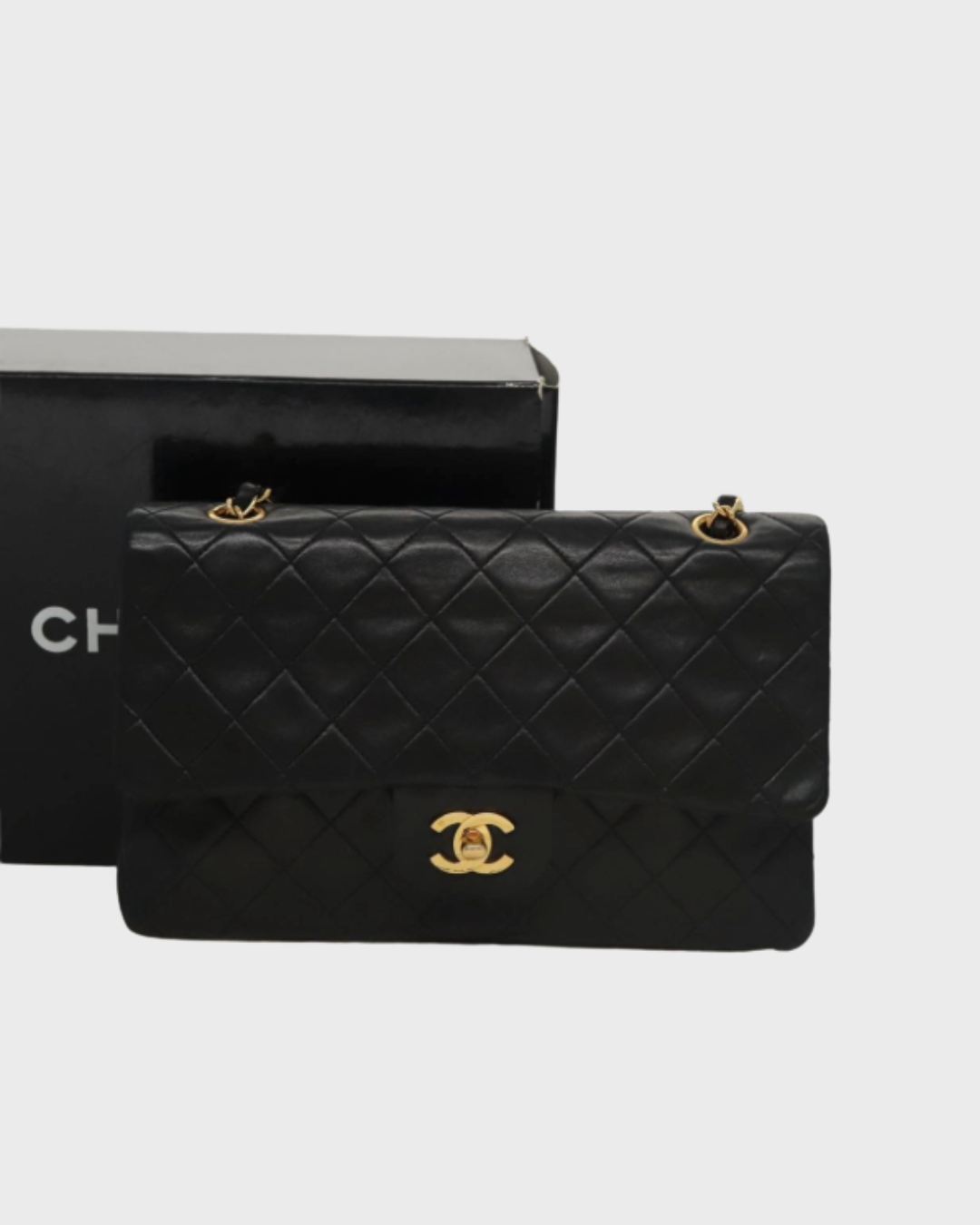 Chanel Timeless Classic Double Flap Bag en piel negra