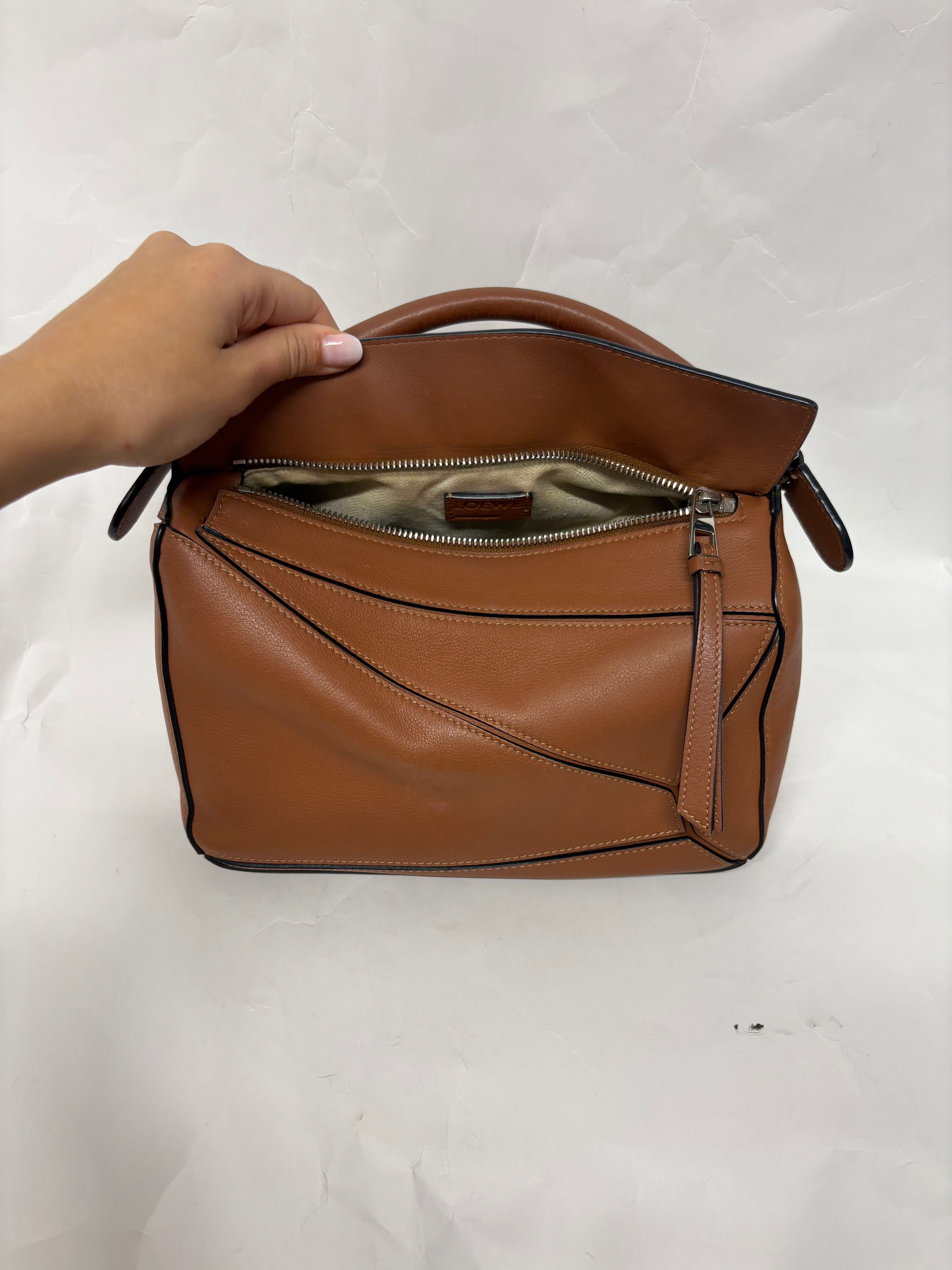 Loewe puzzle small pequeño camel marrón