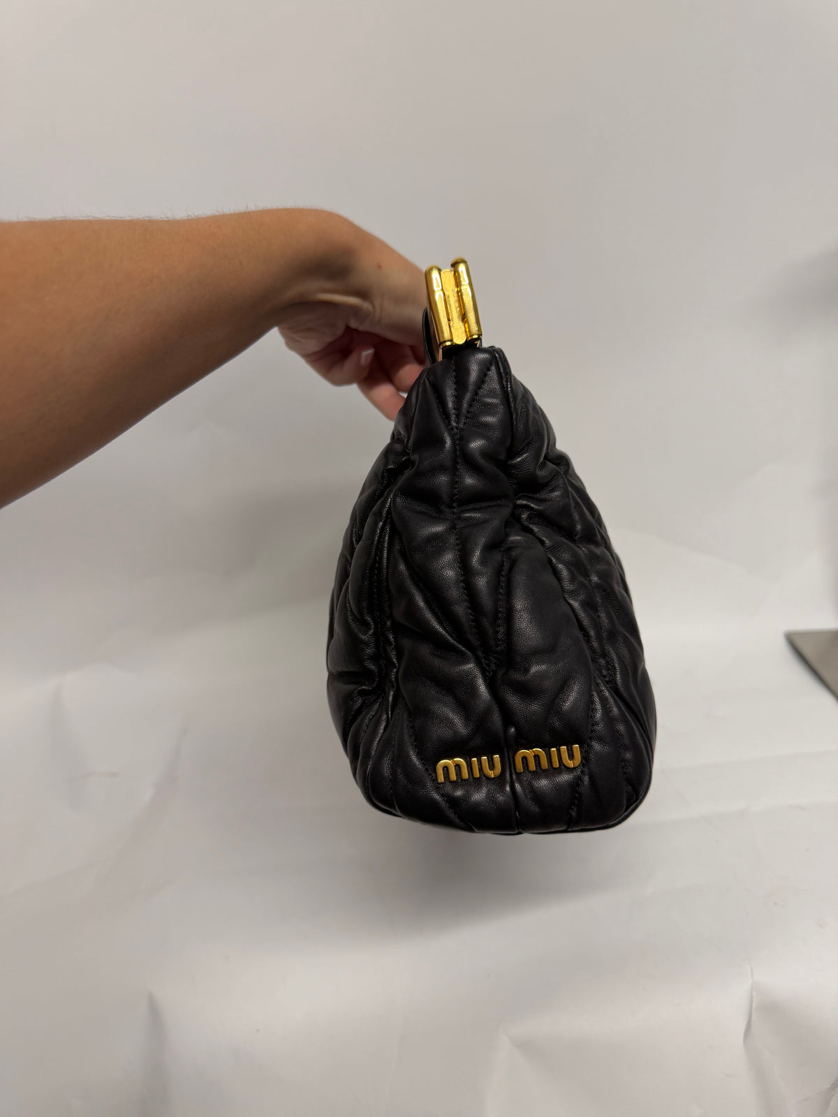 Miu Miu Frame Clutch Matelassé Nappa