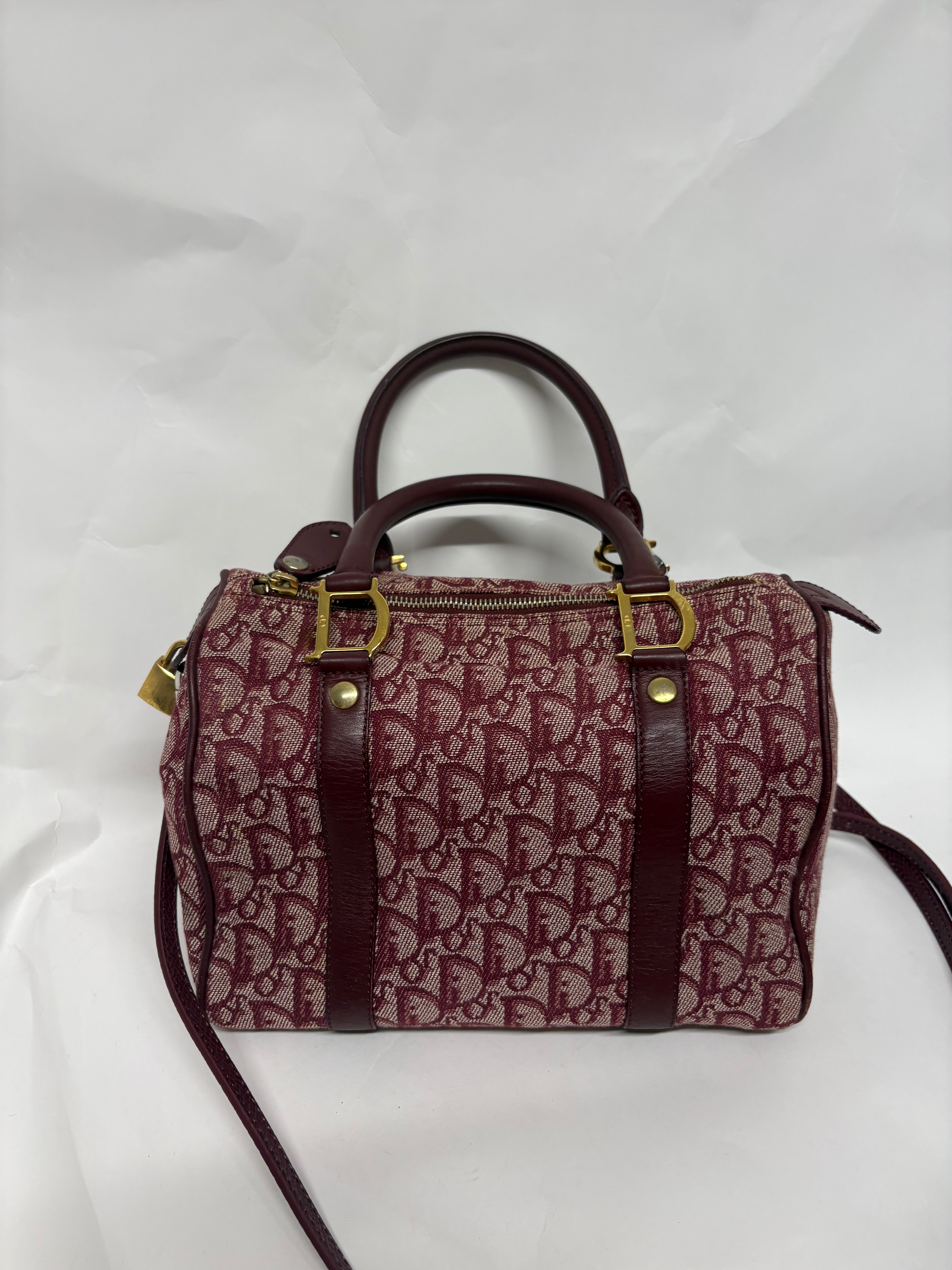 Christian Dior Boston Trotter Rojo Burdeos – Con Bandolera