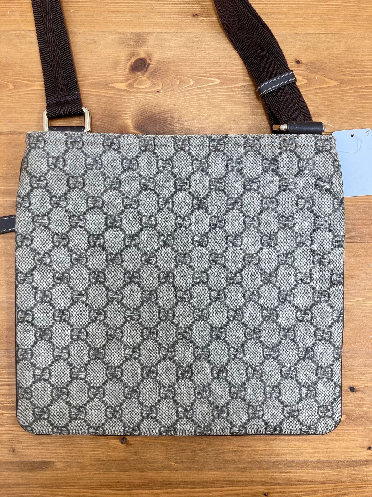 Gucci bandolera canvas marrón