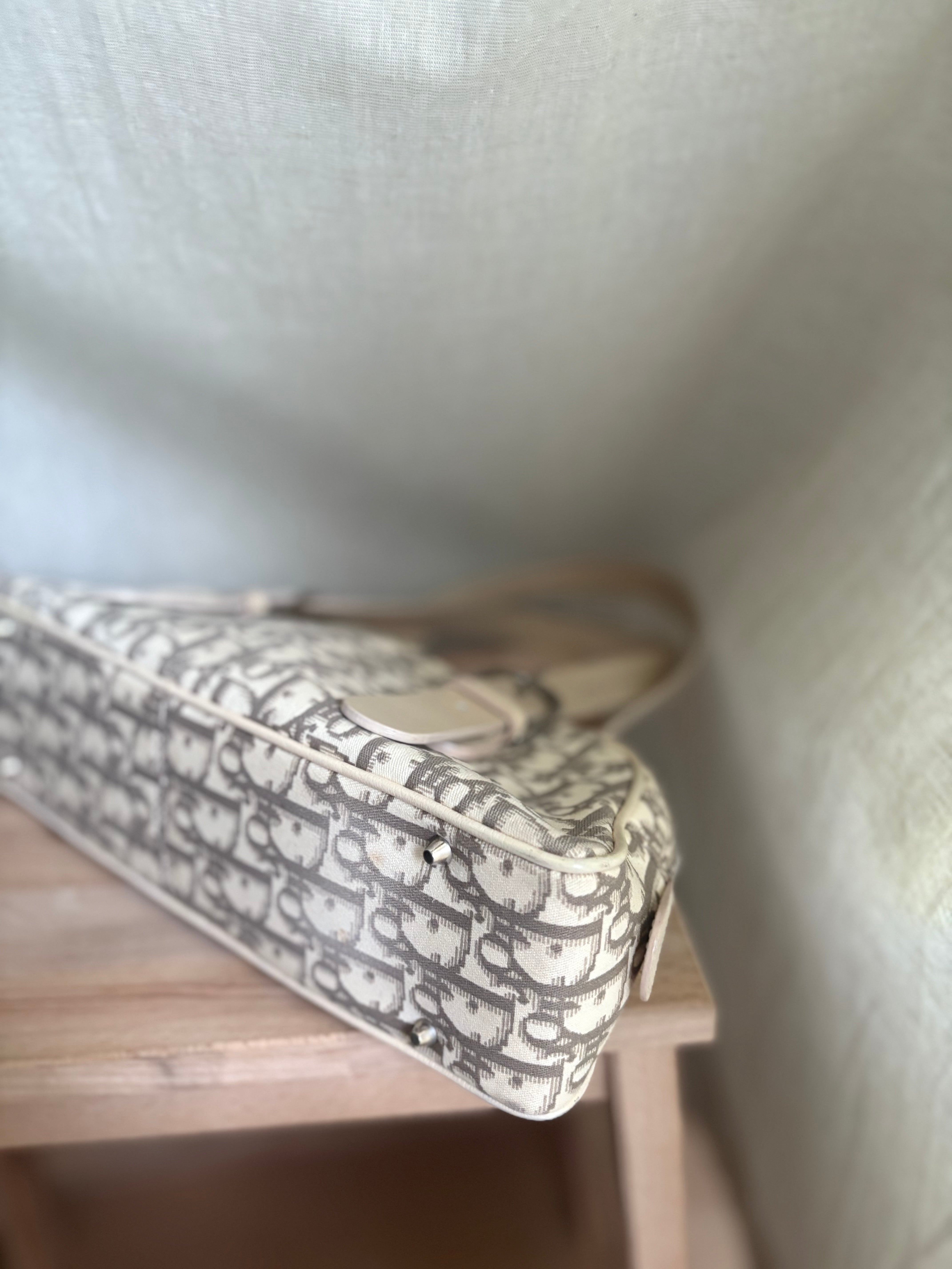 Bolso Dior Trotter Floral Canvas Beige