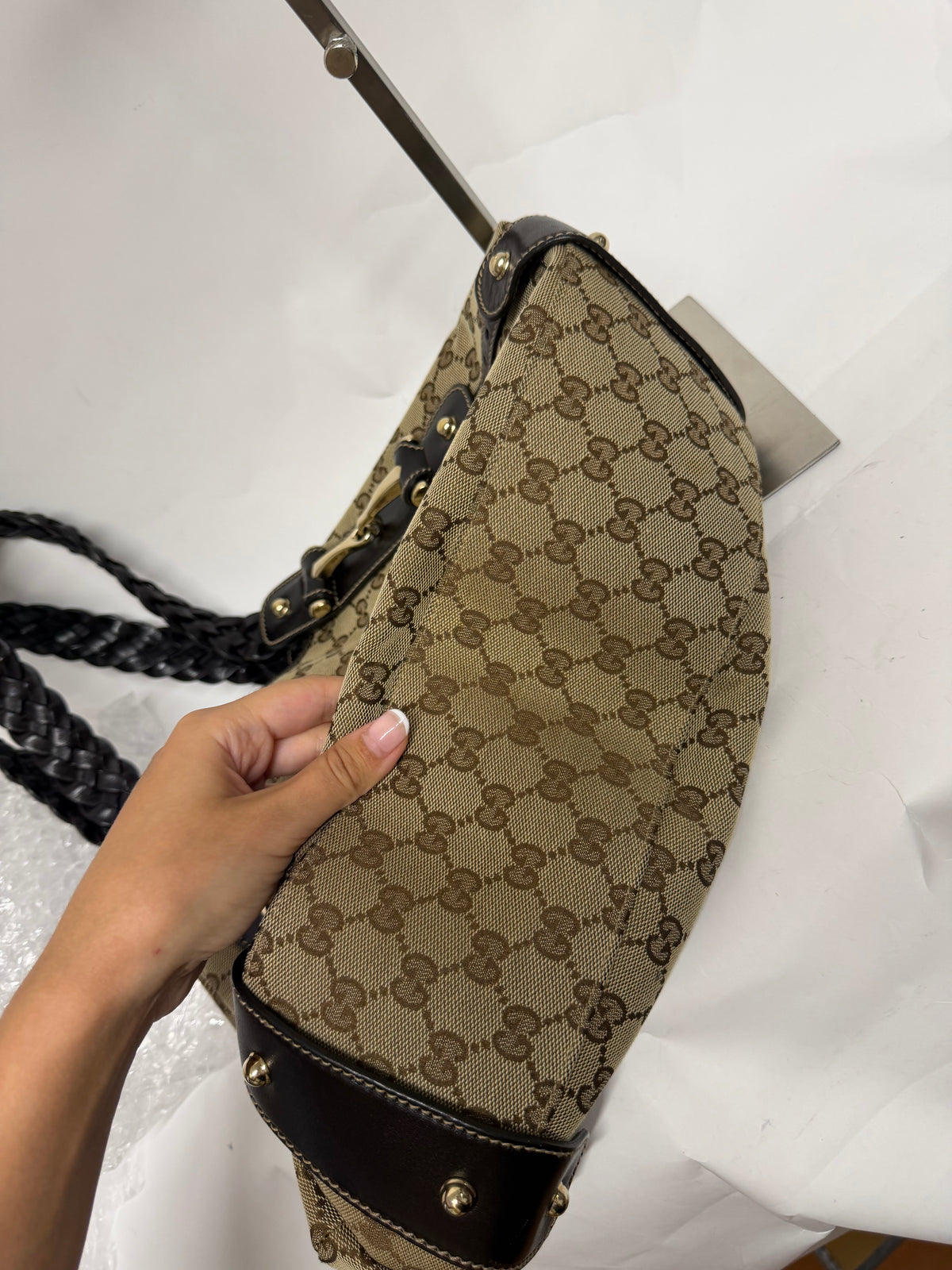 Gucci Pelham Horsebit GG Canvas Marrón