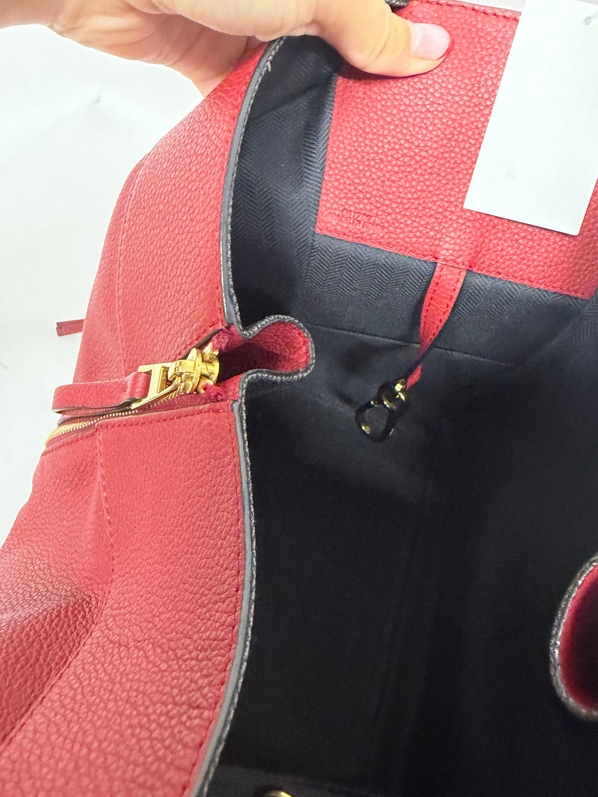 Loewe Hammock Pequeño Piel Granulada Rojo Burdeos