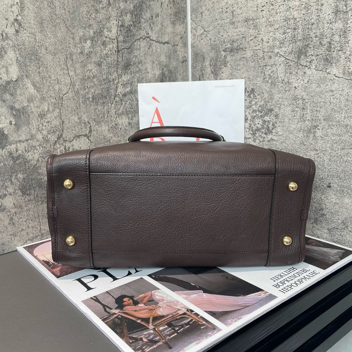 Loewe Amazona 36 Piel de Cabra Marrón Anagrama Grande