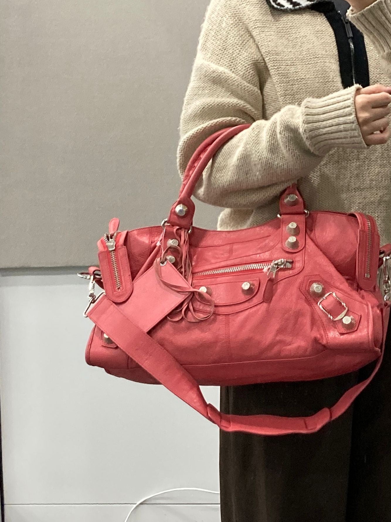 Balenciaga city rosa grande bandolera