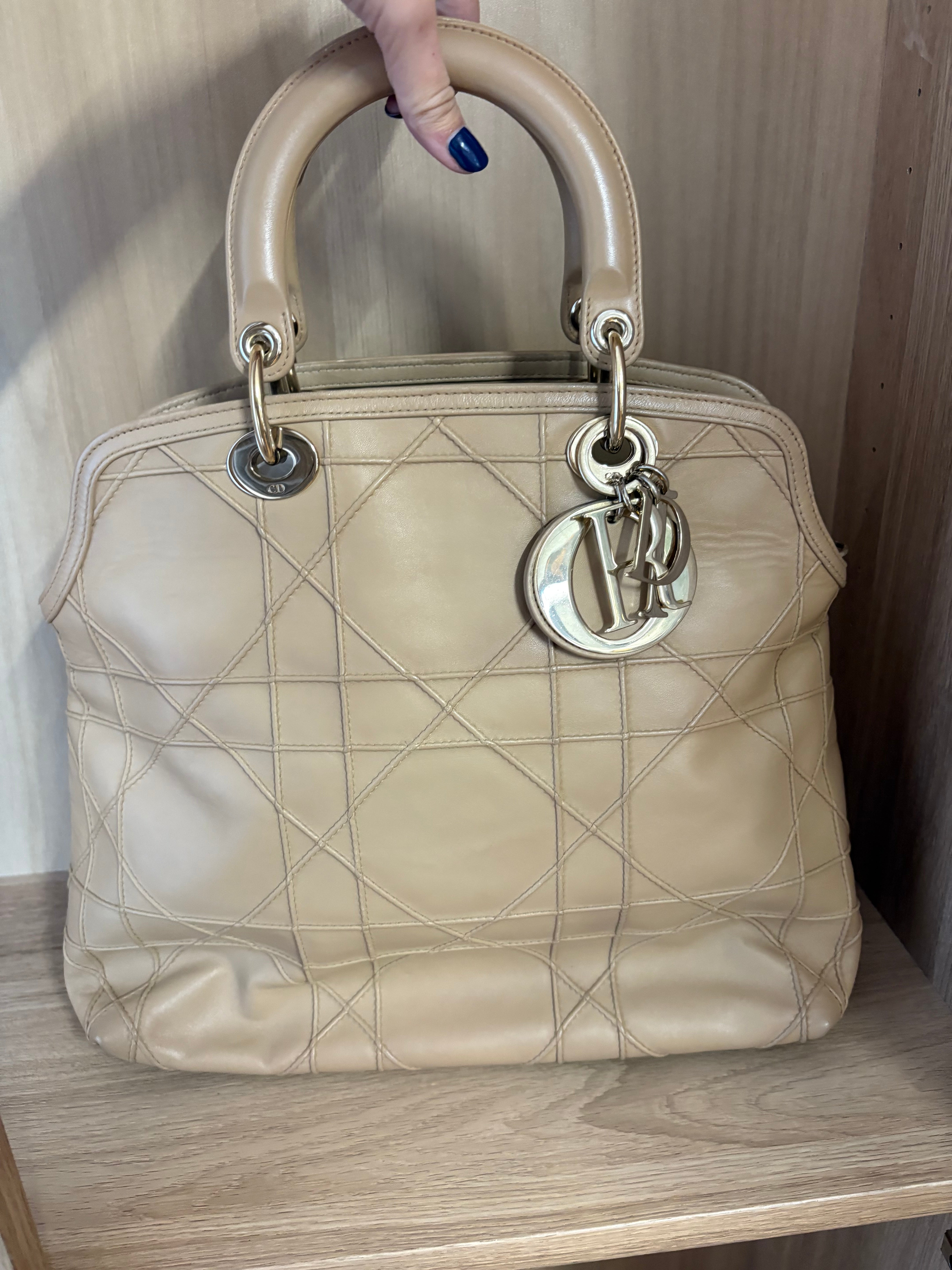 Dior Granville large tote beige camel bandolera