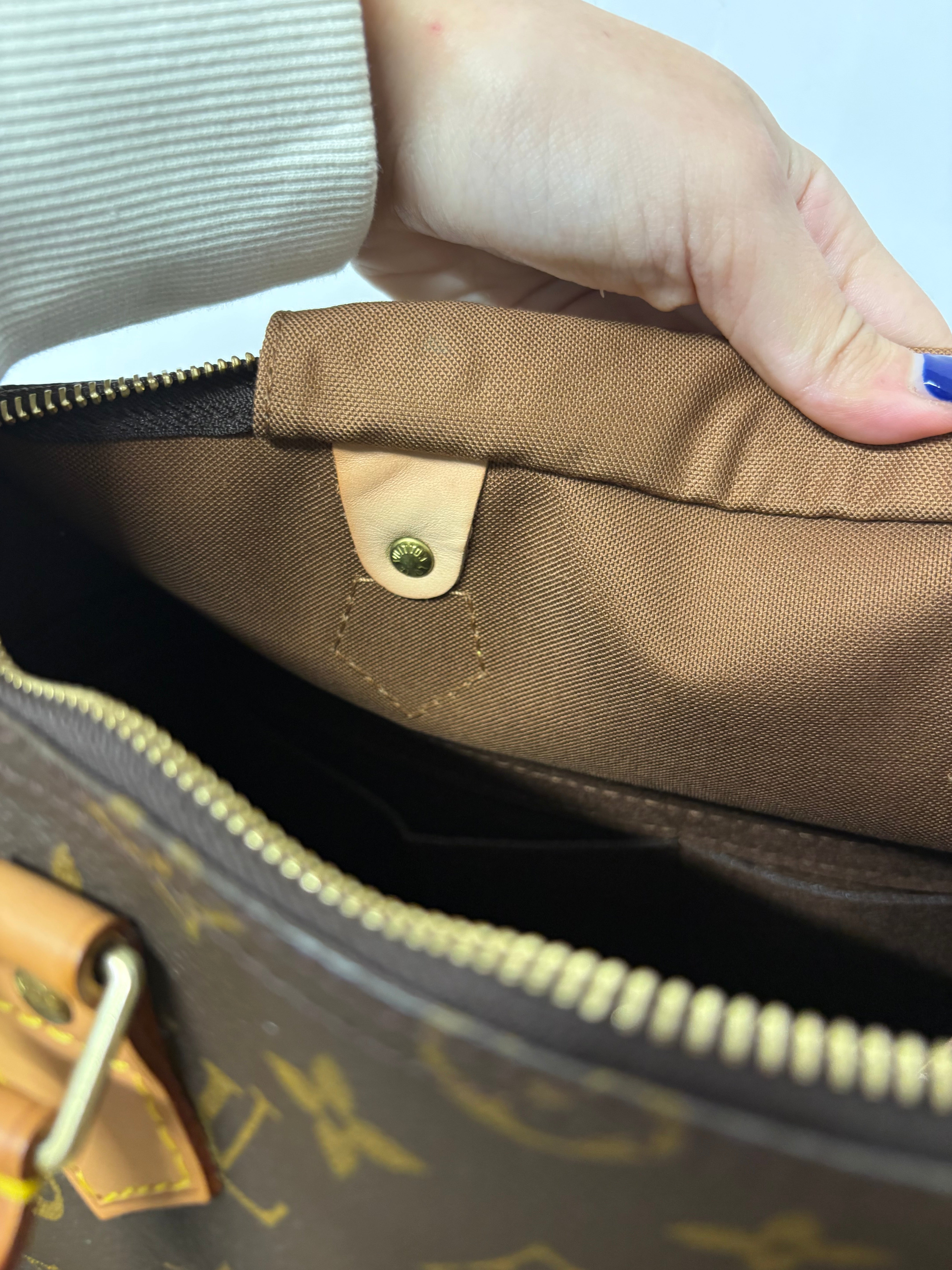 Louis Vuitton speedy 35 canvas monogram con bandolera extra