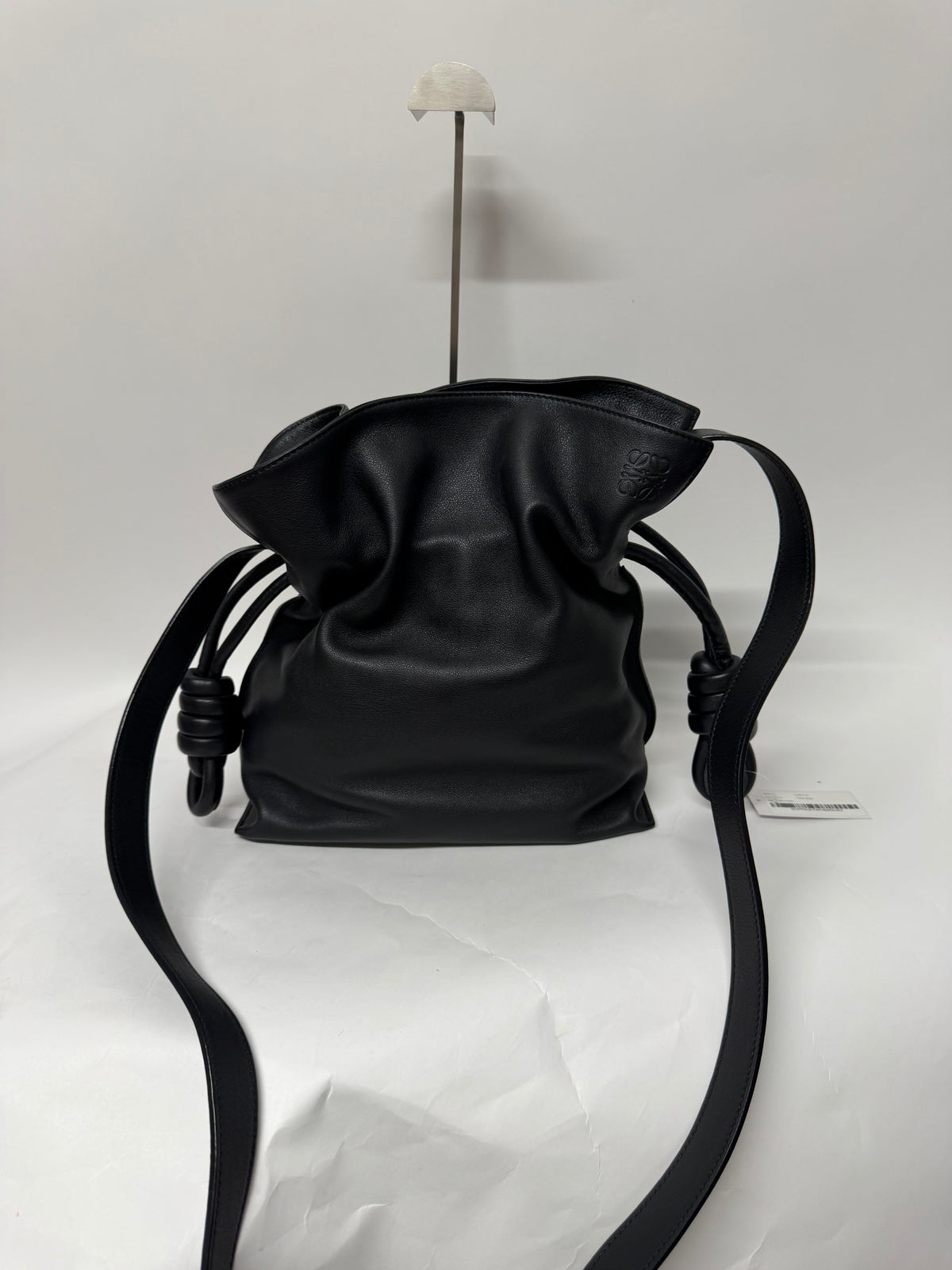Loewe Flamenco Knot Tote Piel Negra mediana