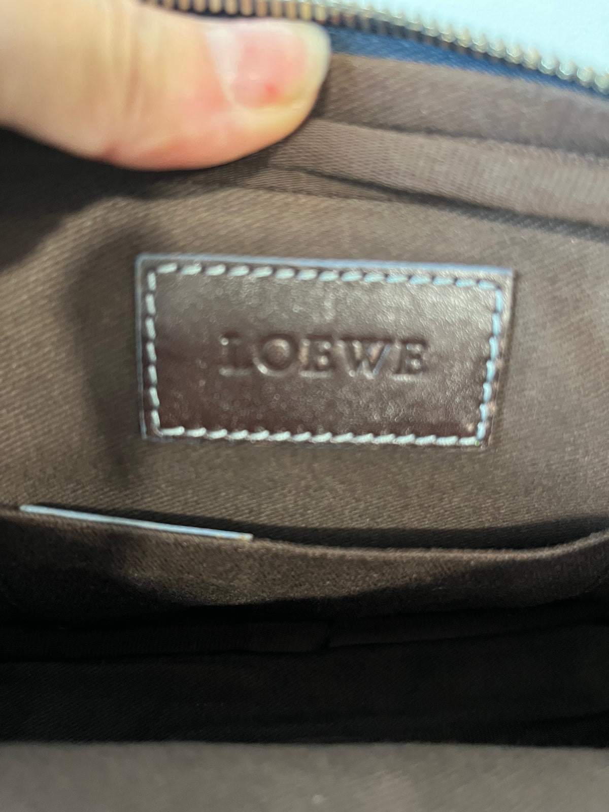Loewe Belt Bag Jacquard Anagrama Azul Marino · tres en Uno