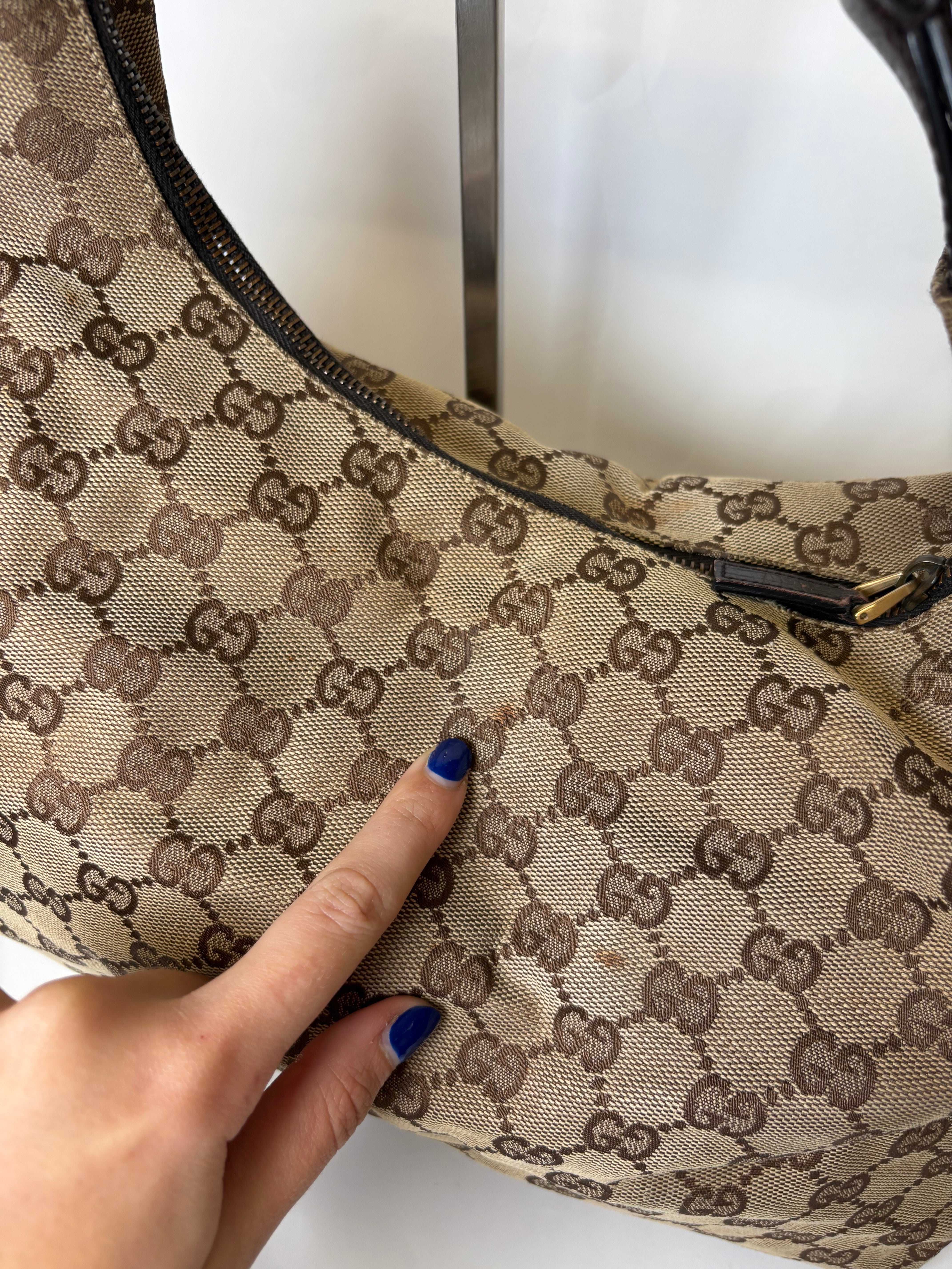 Gucci Horsebit Hobo GG Canvas Marrón