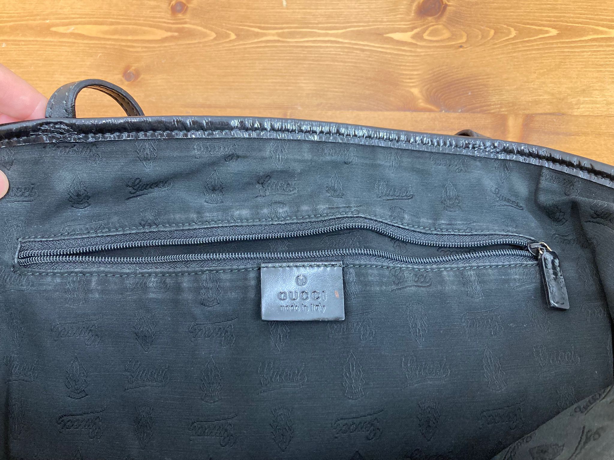 Gucci GG Canvas Tote Beige & negro