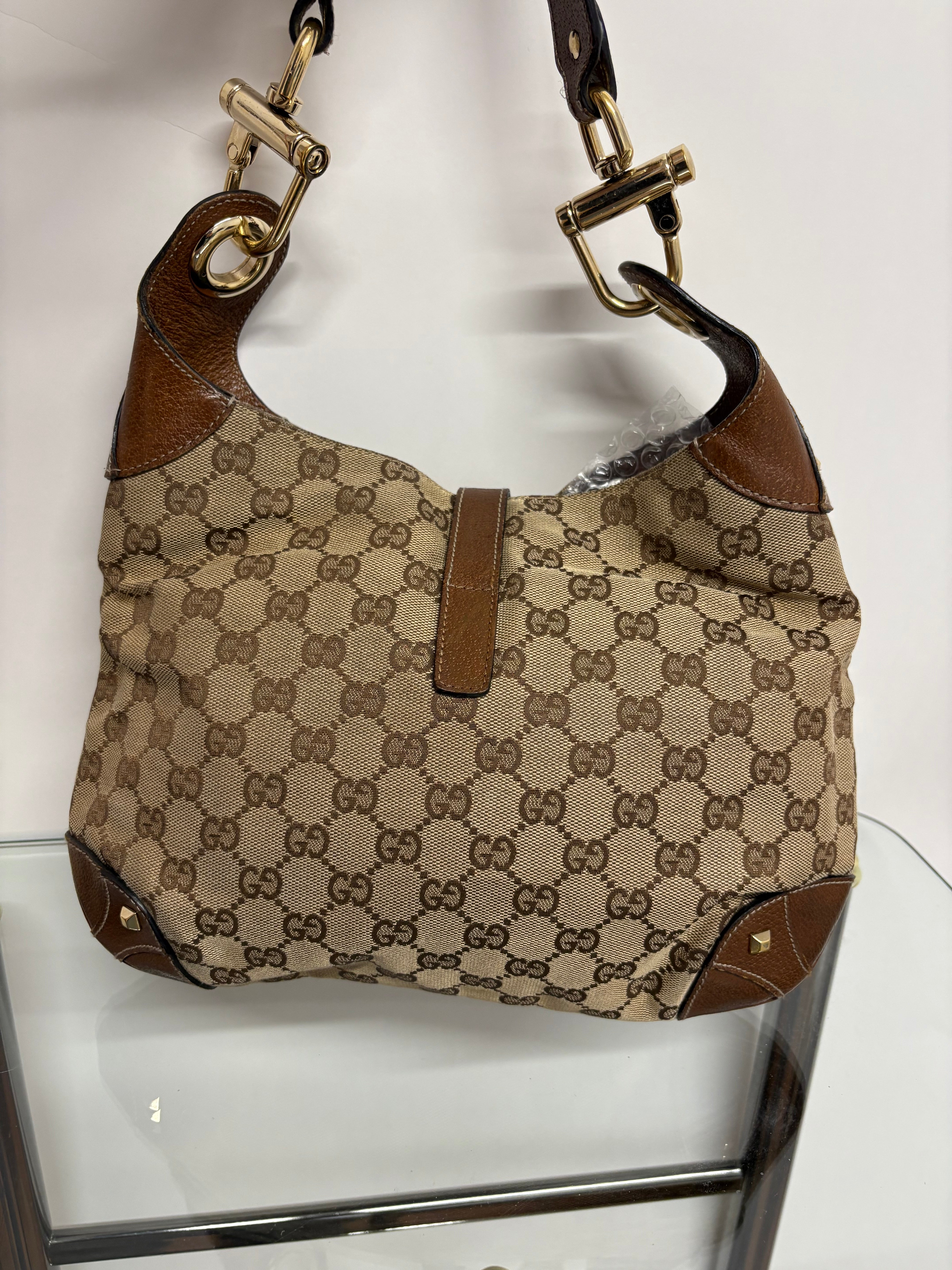 Gucci Jackie clásico GG Canvas + cierre pistón