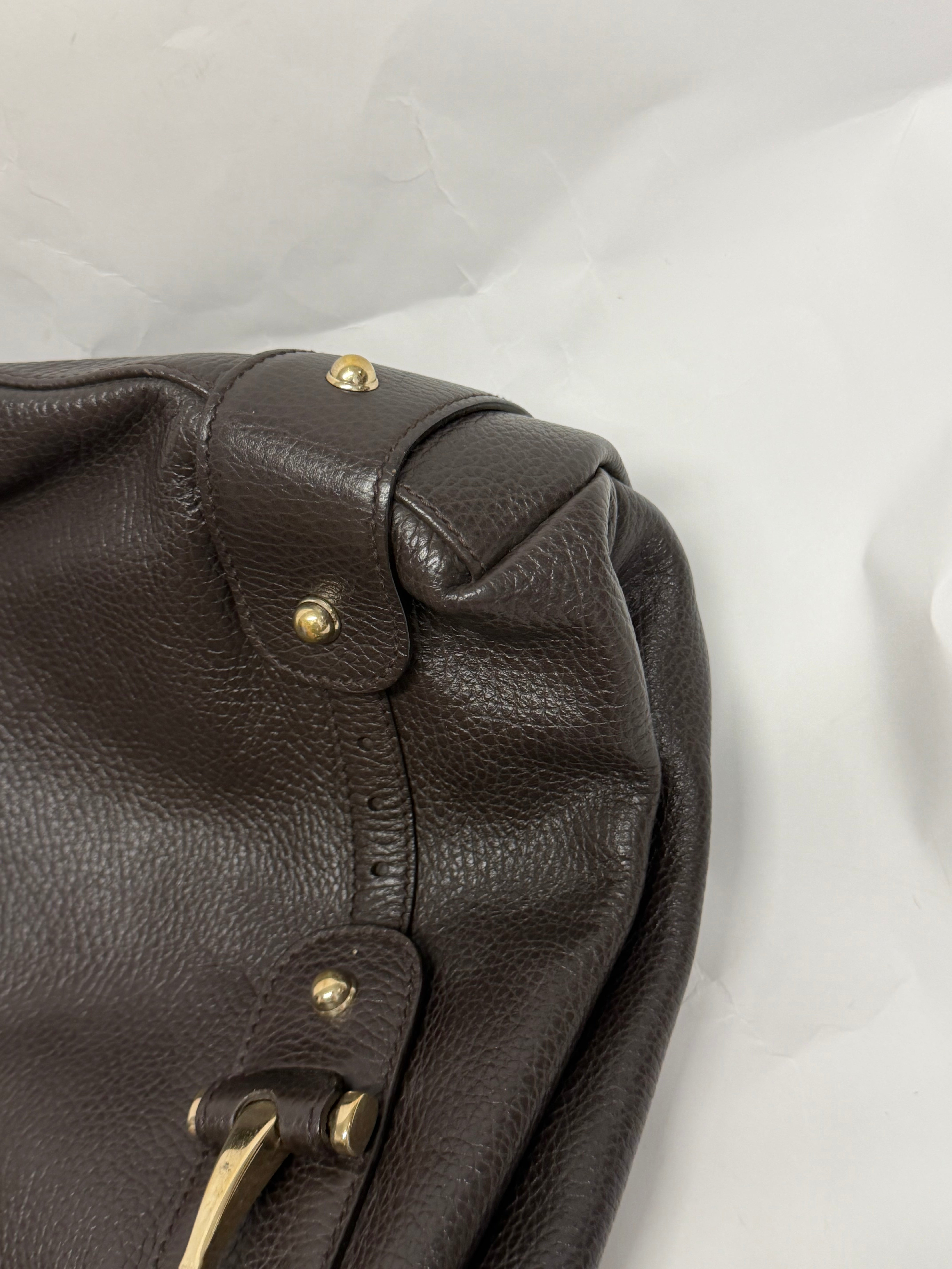 Gucci Pelham Guccissima Marrón Oscuro Piel