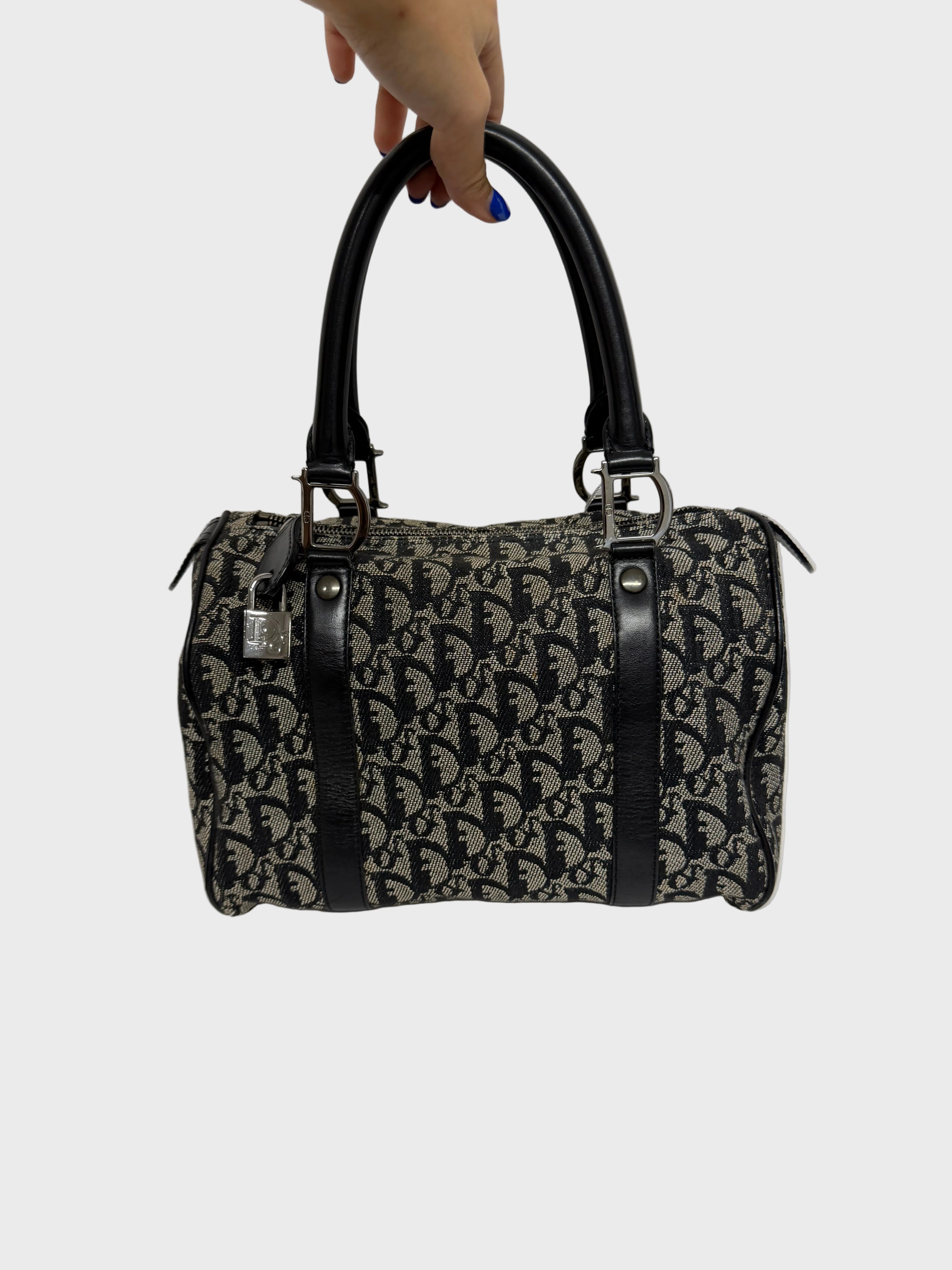 Dior Trotter Boston 25 Canvas Negro