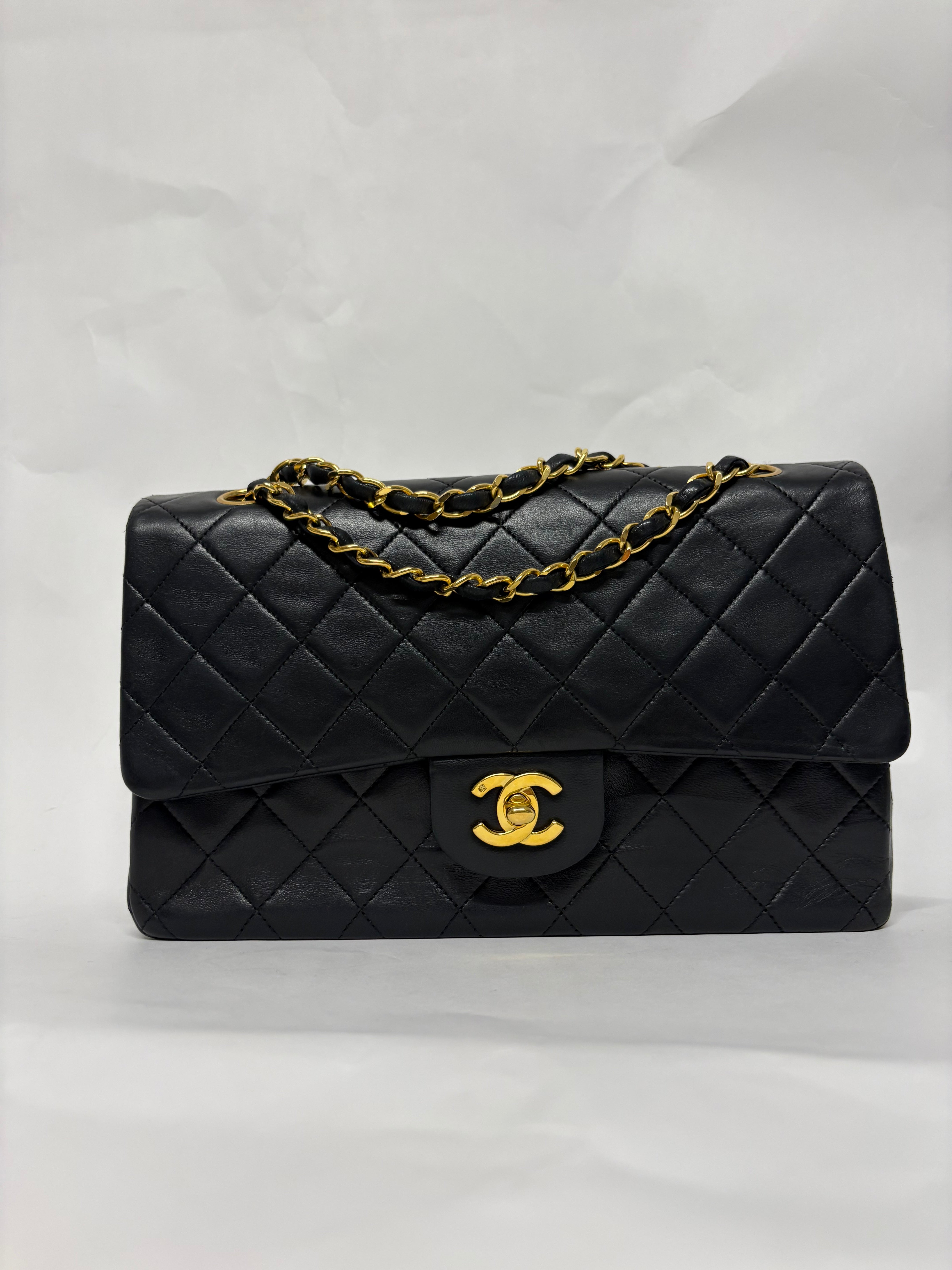Chanel Timeless Double Flap 25 Lambskin Negro Classic Flap | Serie 1