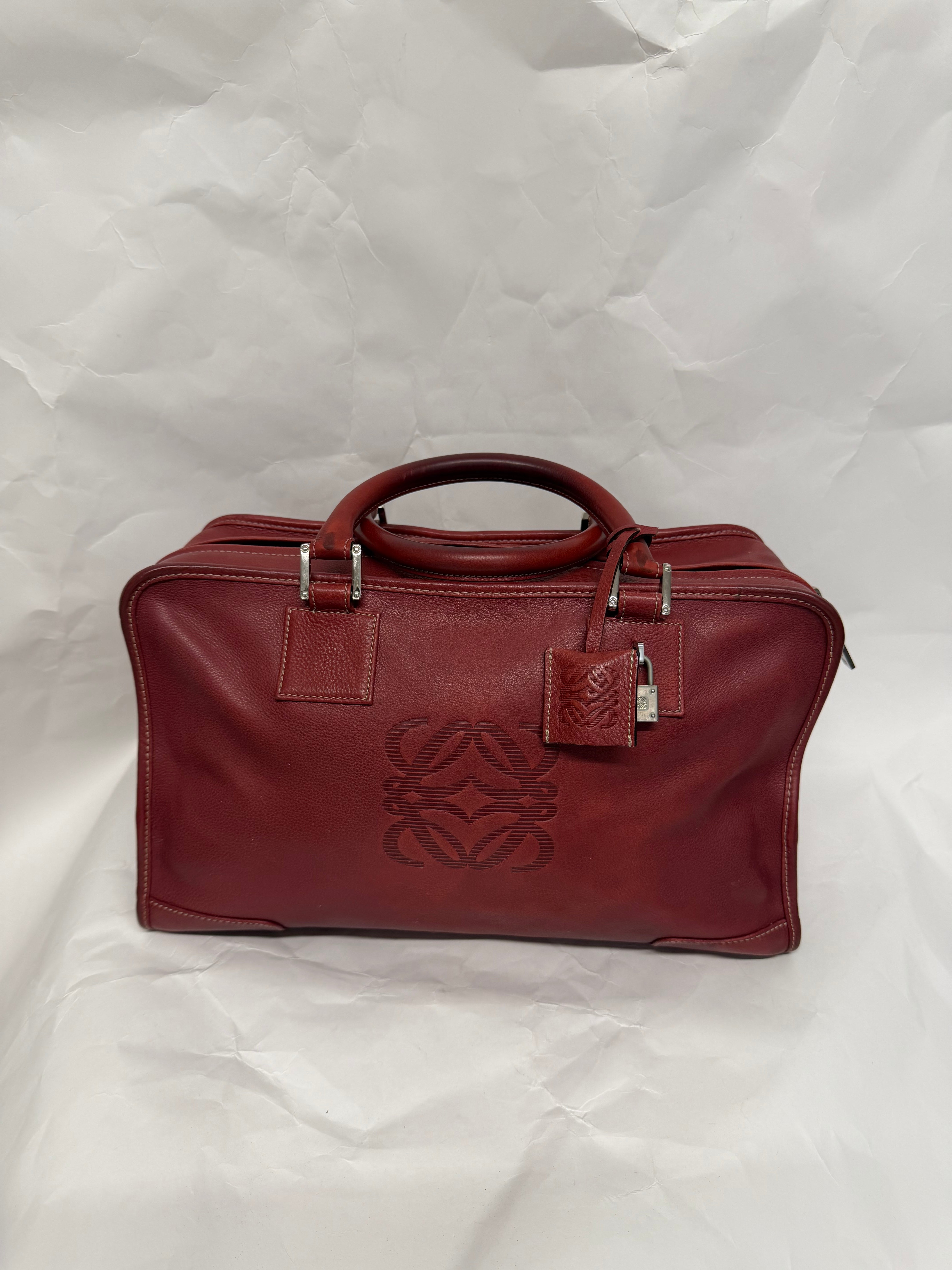 Loewe Amazona 36 | Piel Rojo Burdeos