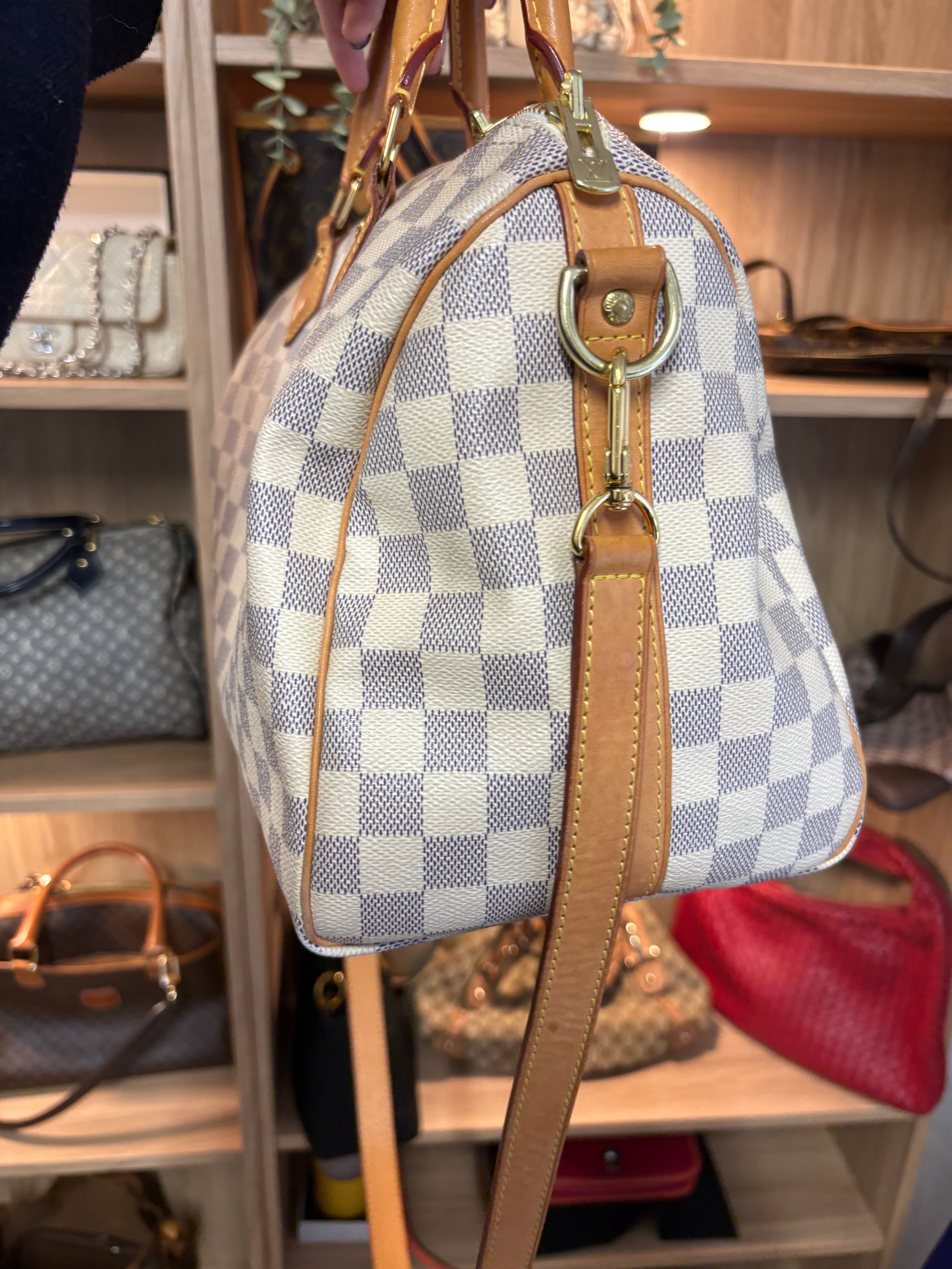 Louis Vuitton Speedy Bandoulière 30 Damier Azur