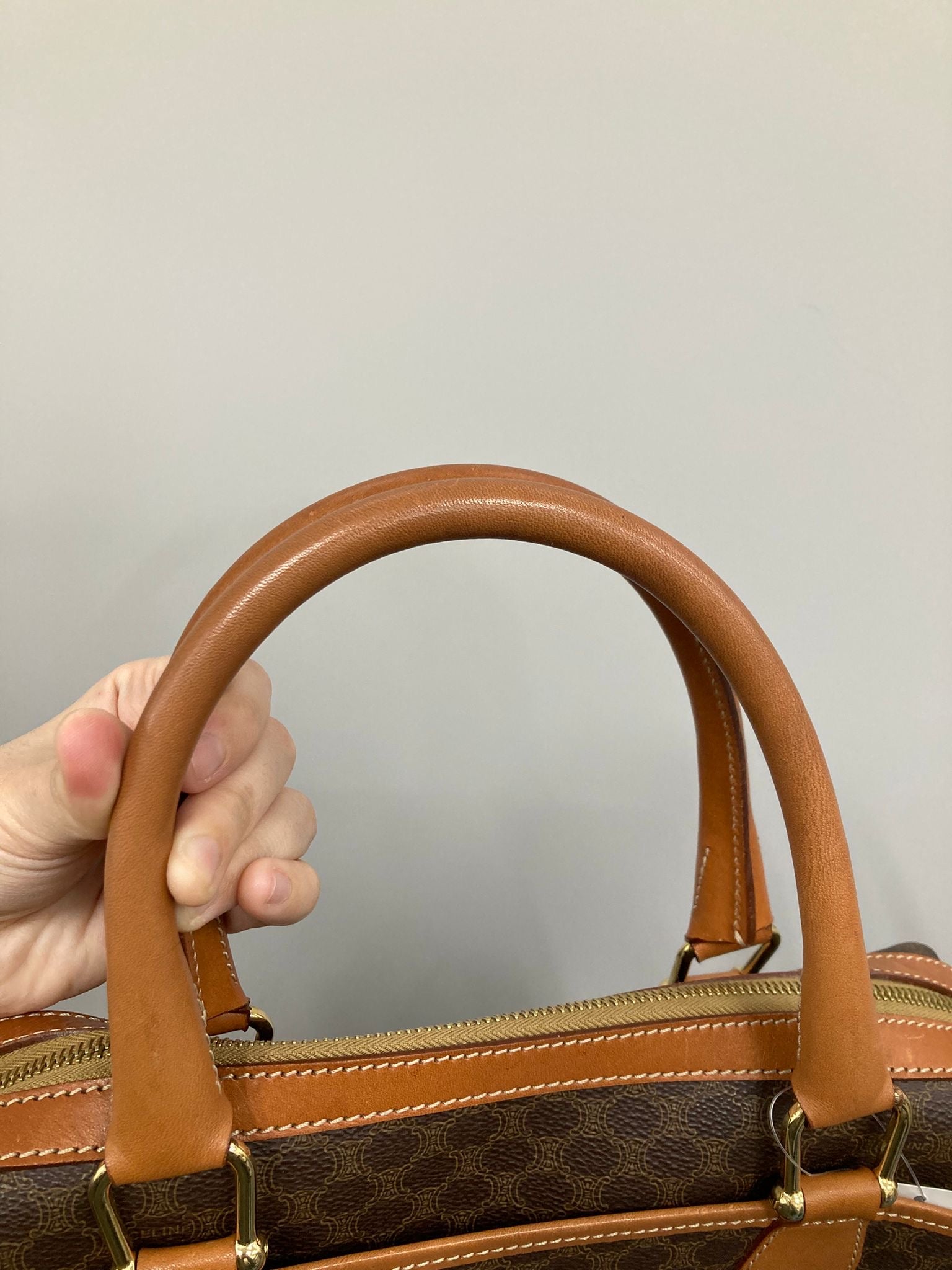 CÉLINE Macadam Handbag Vintage Marrón