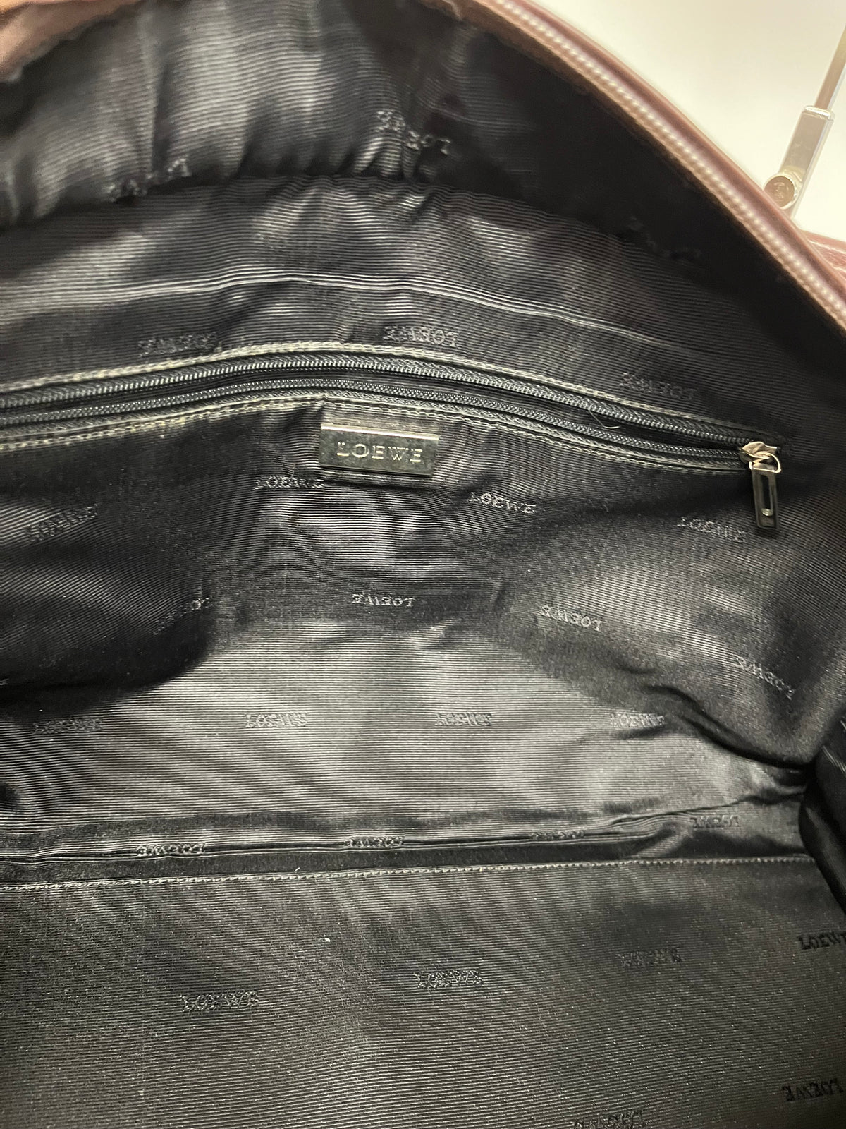 Loewe Amazona 36 Piel Marrón y herajes plata