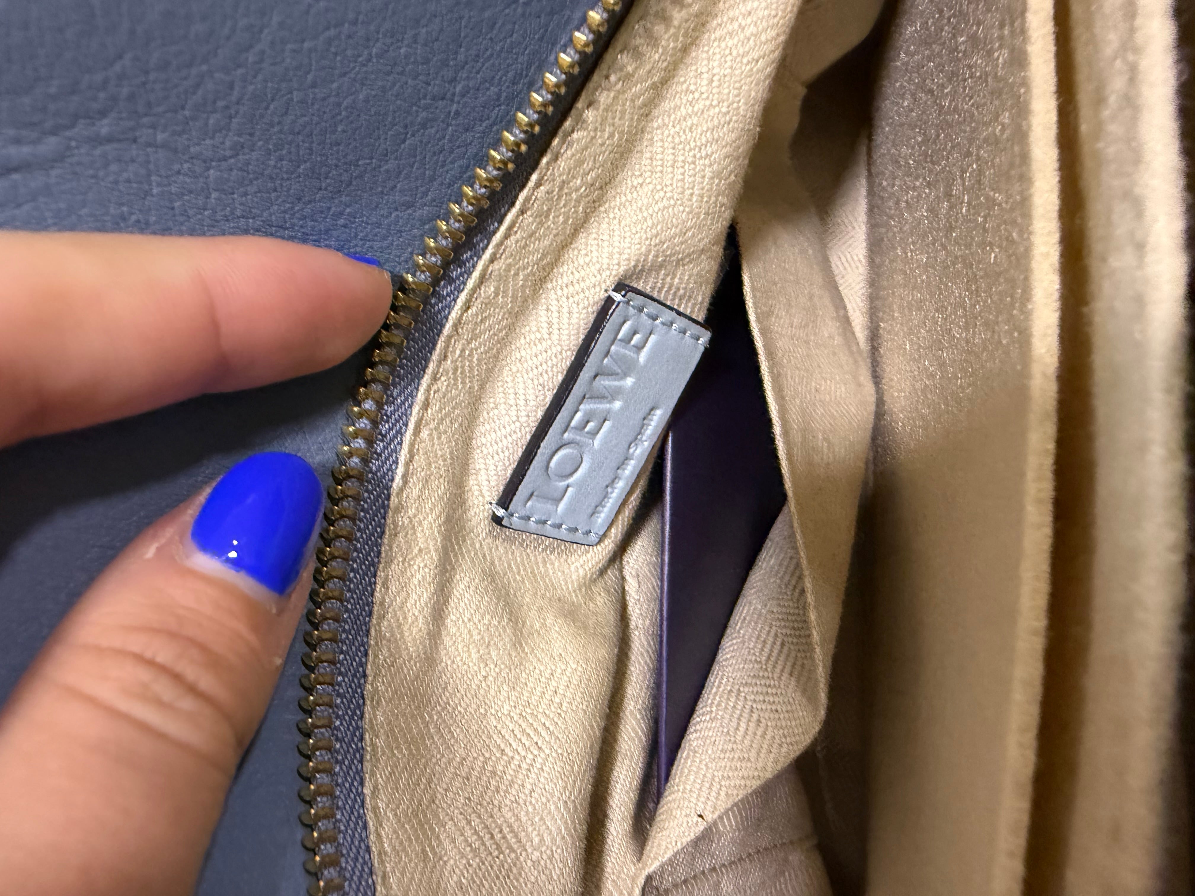 Loewe puzzle bag mediano tricolor sky baby blue