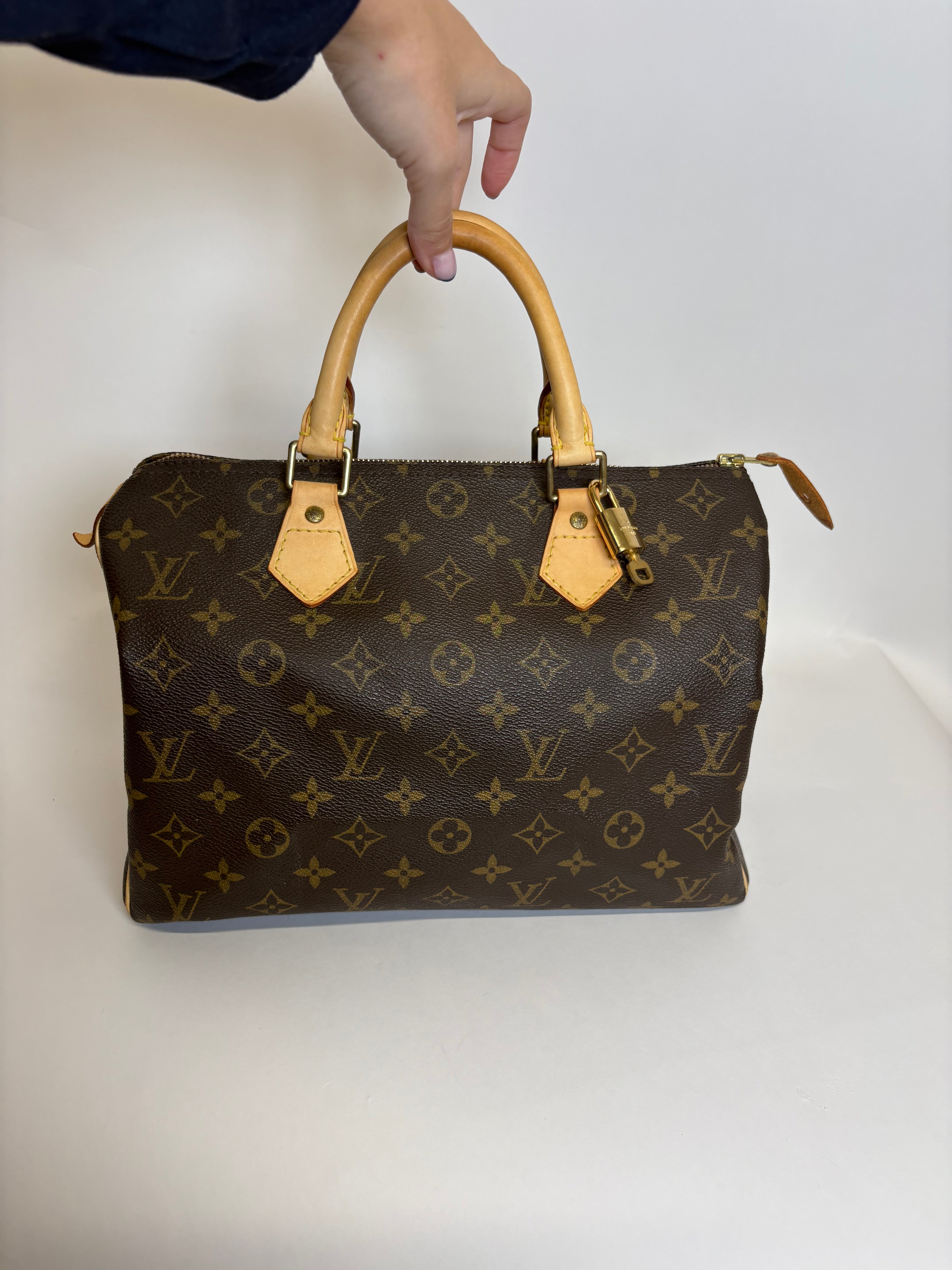Louis Vuitton speedy 30 canvas monogram con bandolera extra