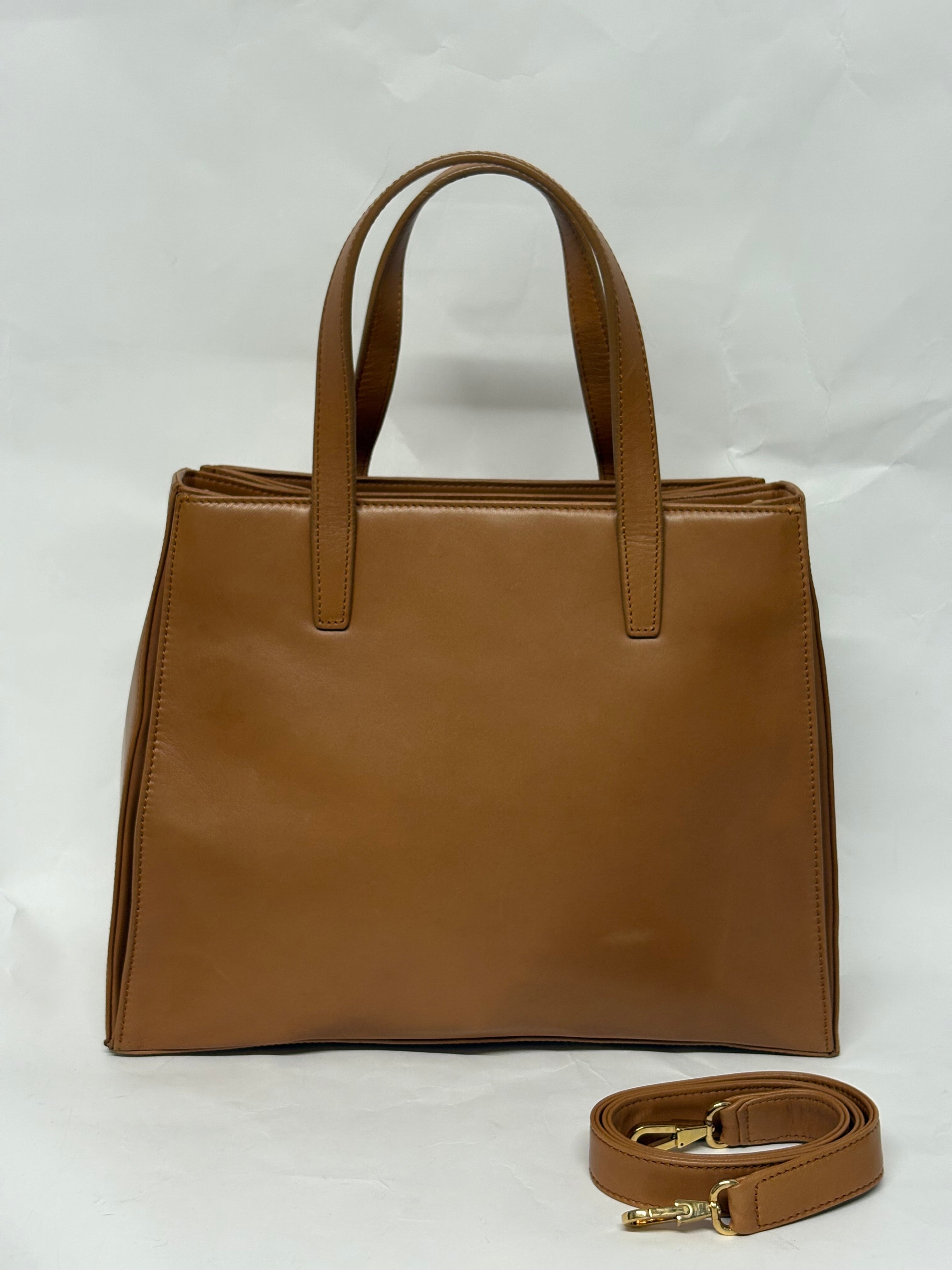 Loewe Vintage Piel Tafilete Camel 2-Way Original con bandolera
