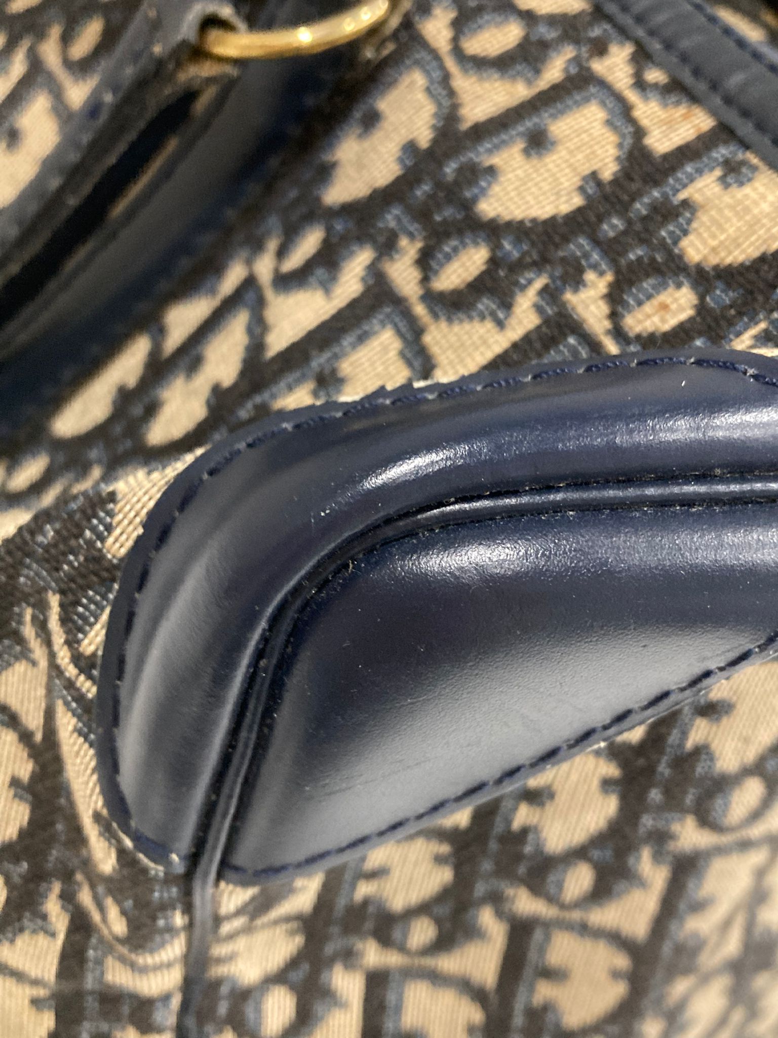 Dior Trotter bowling 30 Boston Canvas Monograma Azul