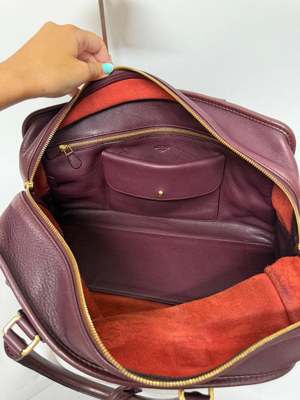 Loewe Amazona 36 Burdeos Herrajes Dorados