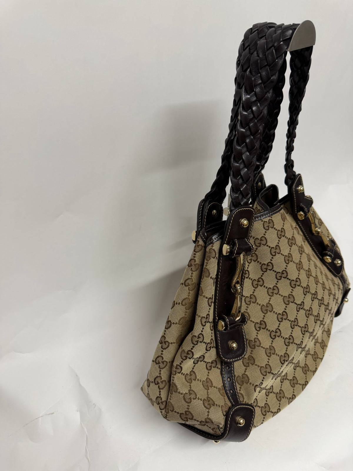 Gucci Pelham Horsebit GG Canvas Marrón