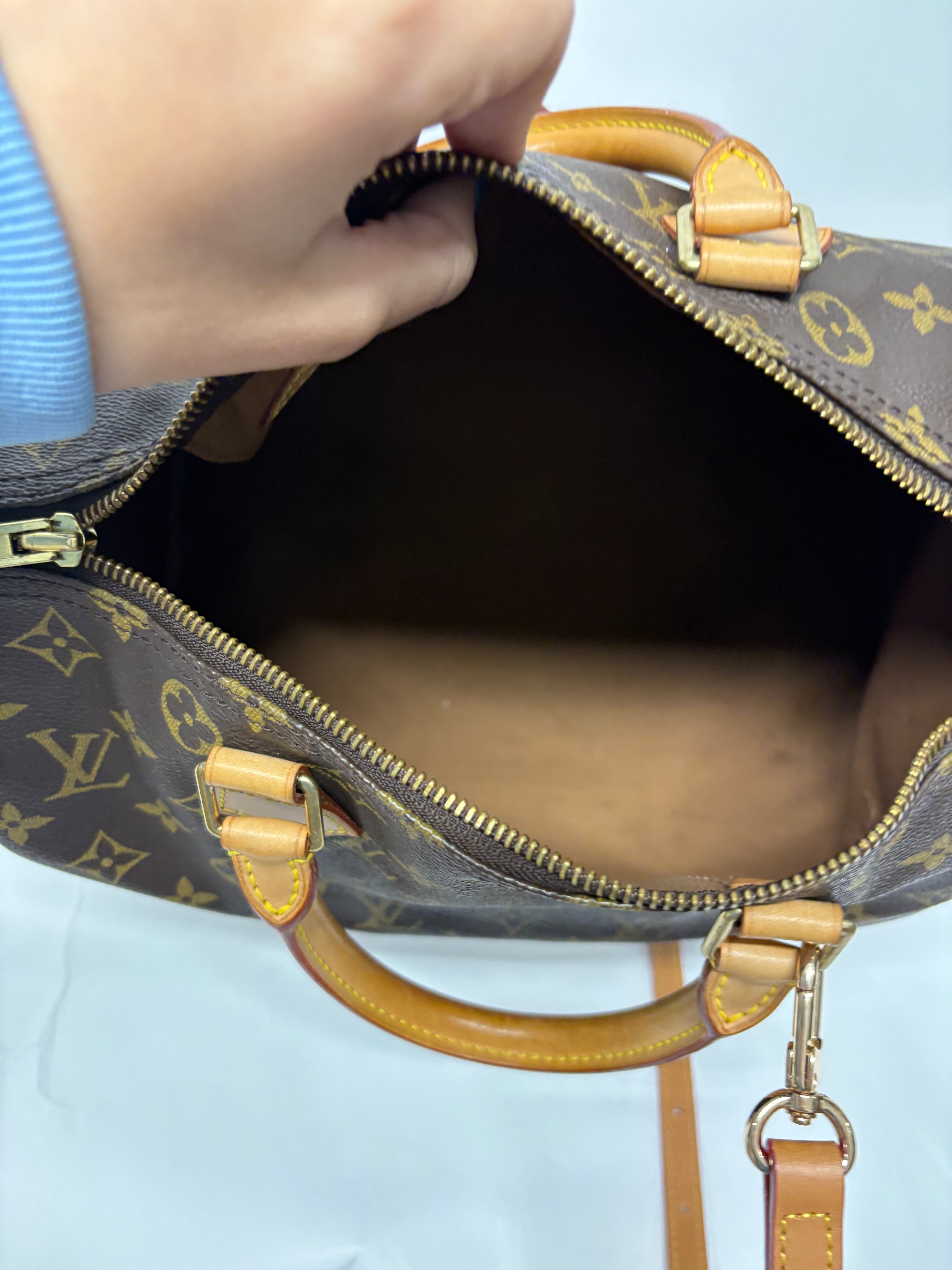 Louis Vuitton Speedy 30 Monogram con bandolera extra SP0938
