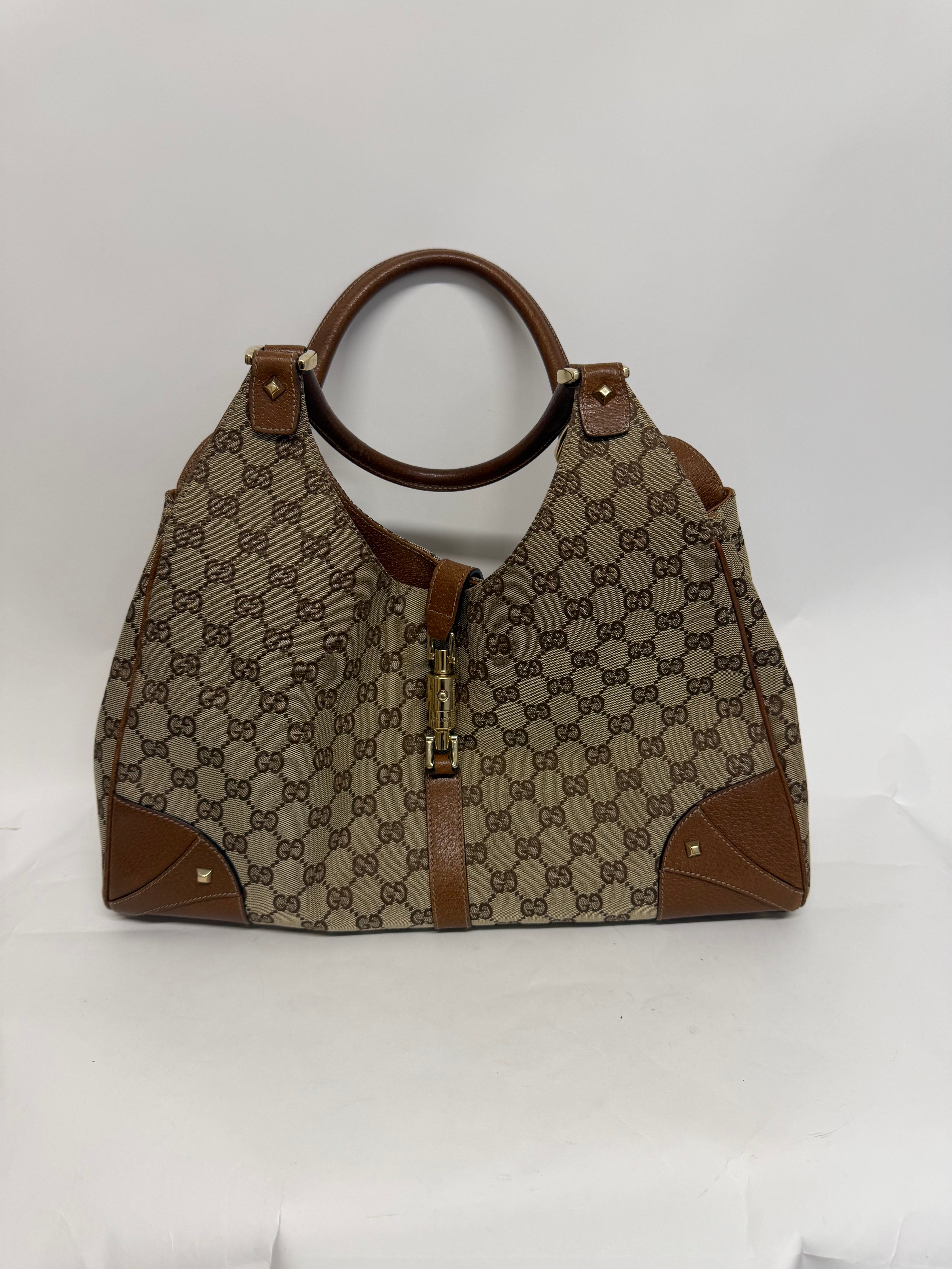 Gucci Jackie GG Canvas Grande Herrajes Dorados
