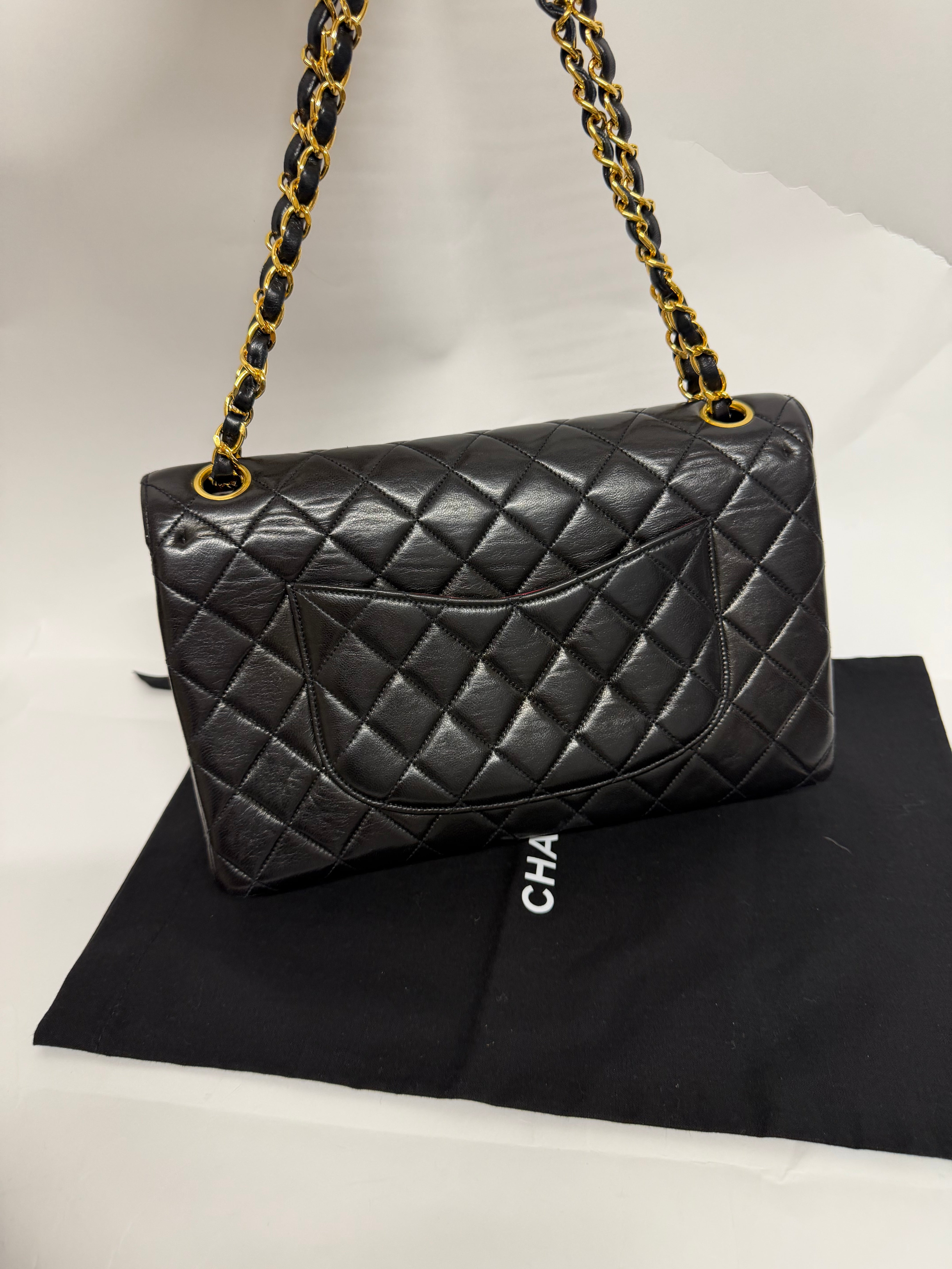 Chanel Timeless 25 Lambskin Negro Double Flap · Serie 2