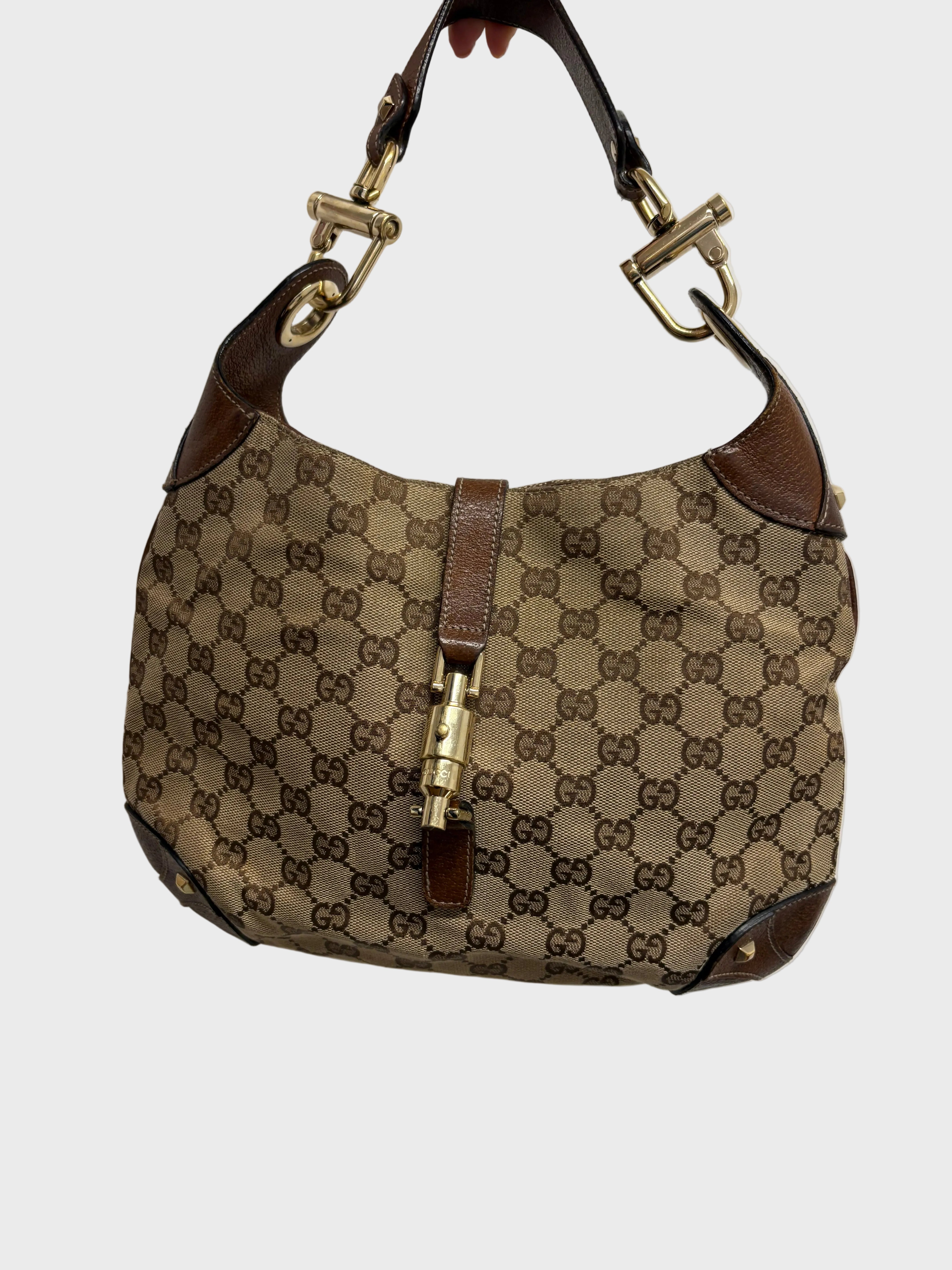 Gucci Jackie clásico GG Canvas + cierre pistón