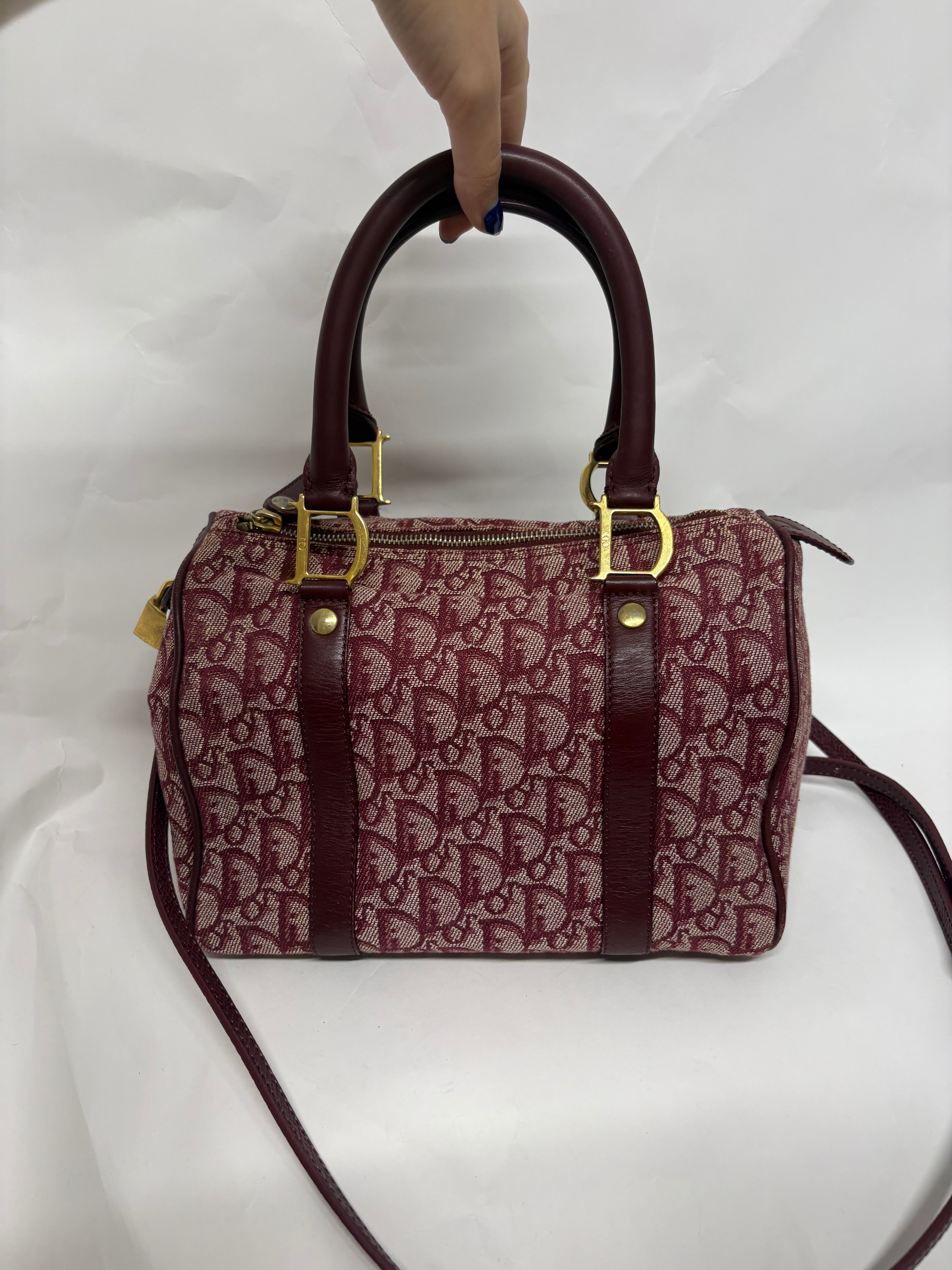 Christian Dior Boston Trotter Rojo Burdeos – Con Bandolera