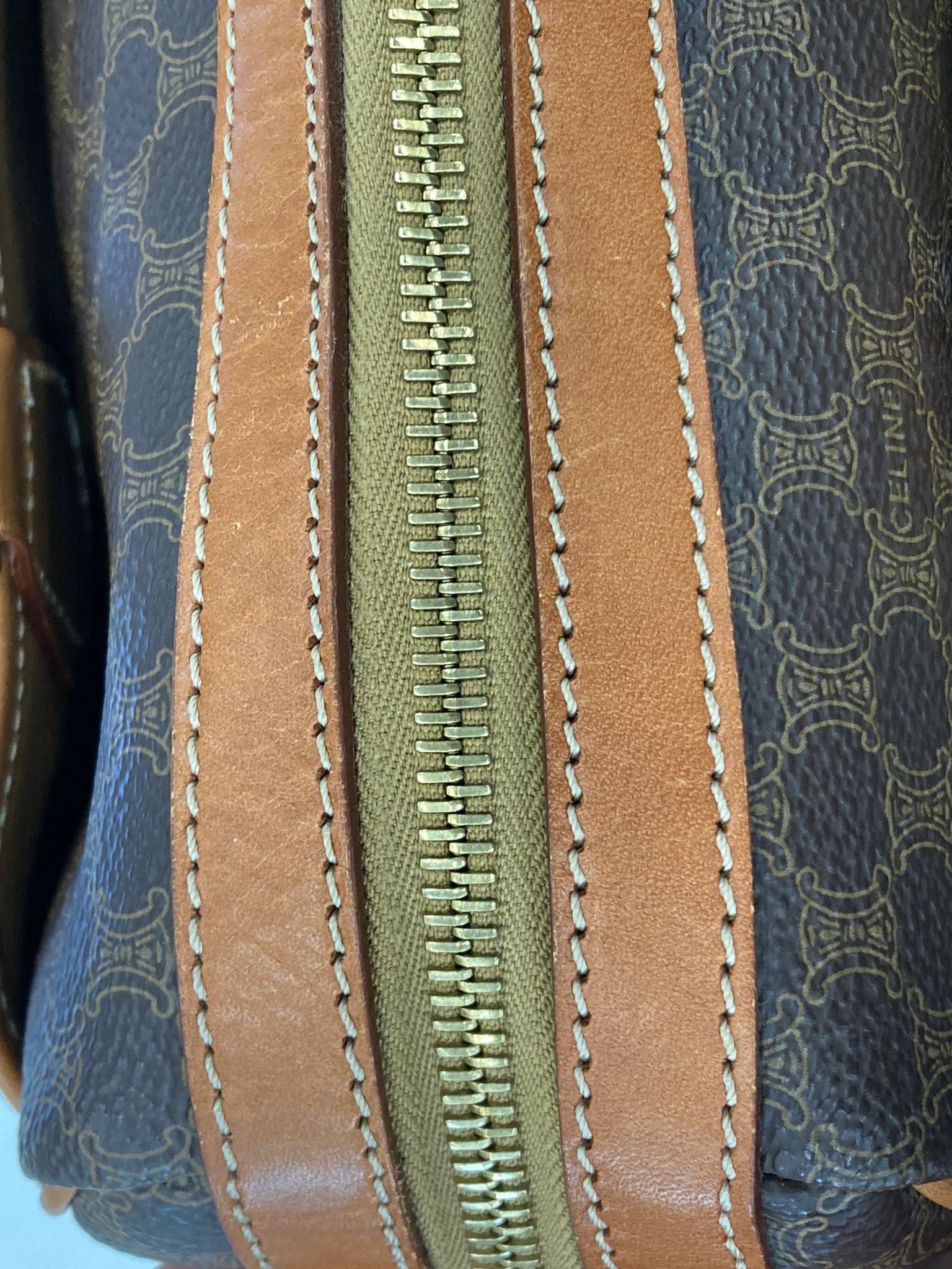 CÉLINE Macadam Handbag Vintage Marrón