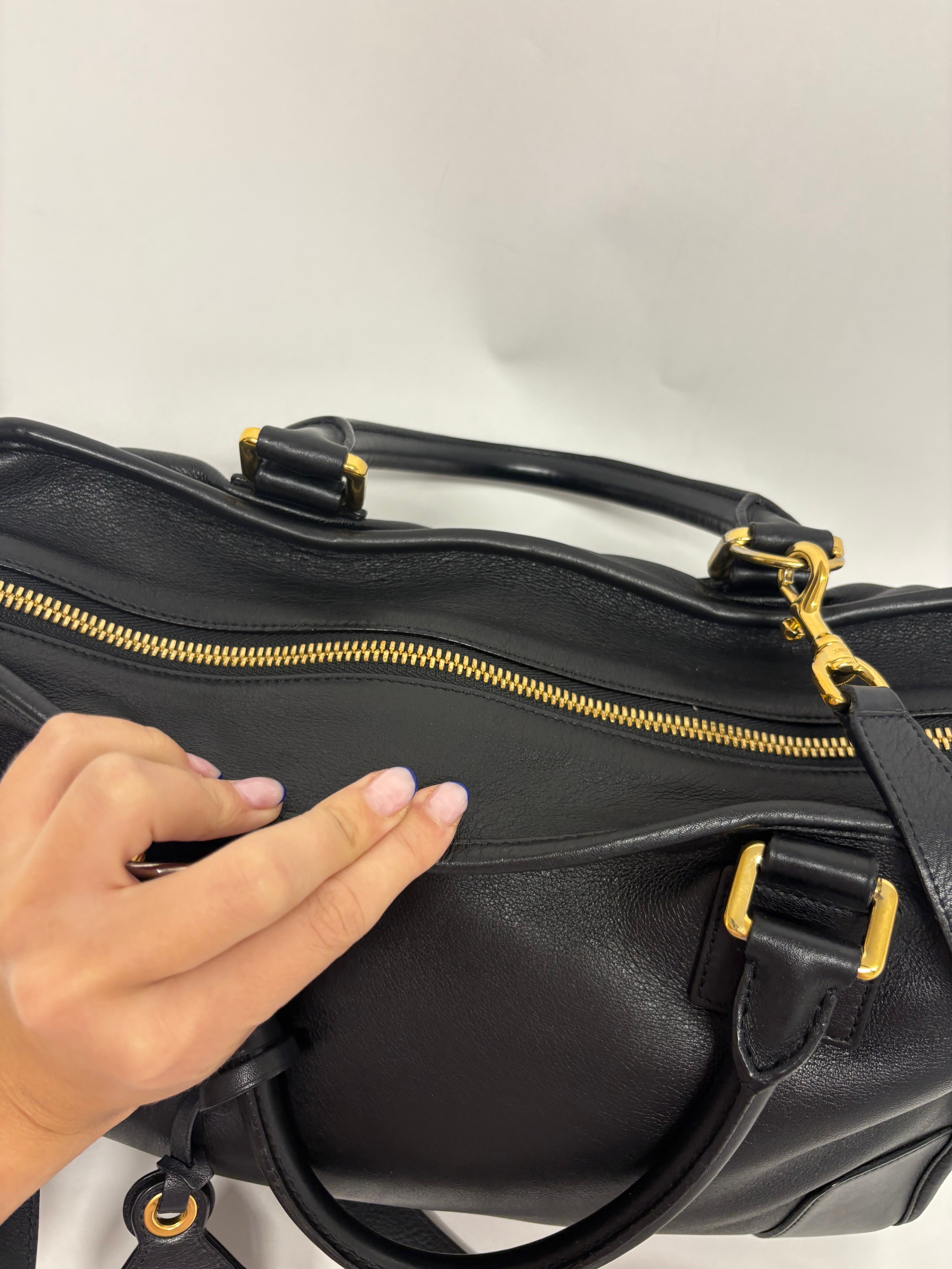 Loewe amazona 35 bandolera piel becerro negra