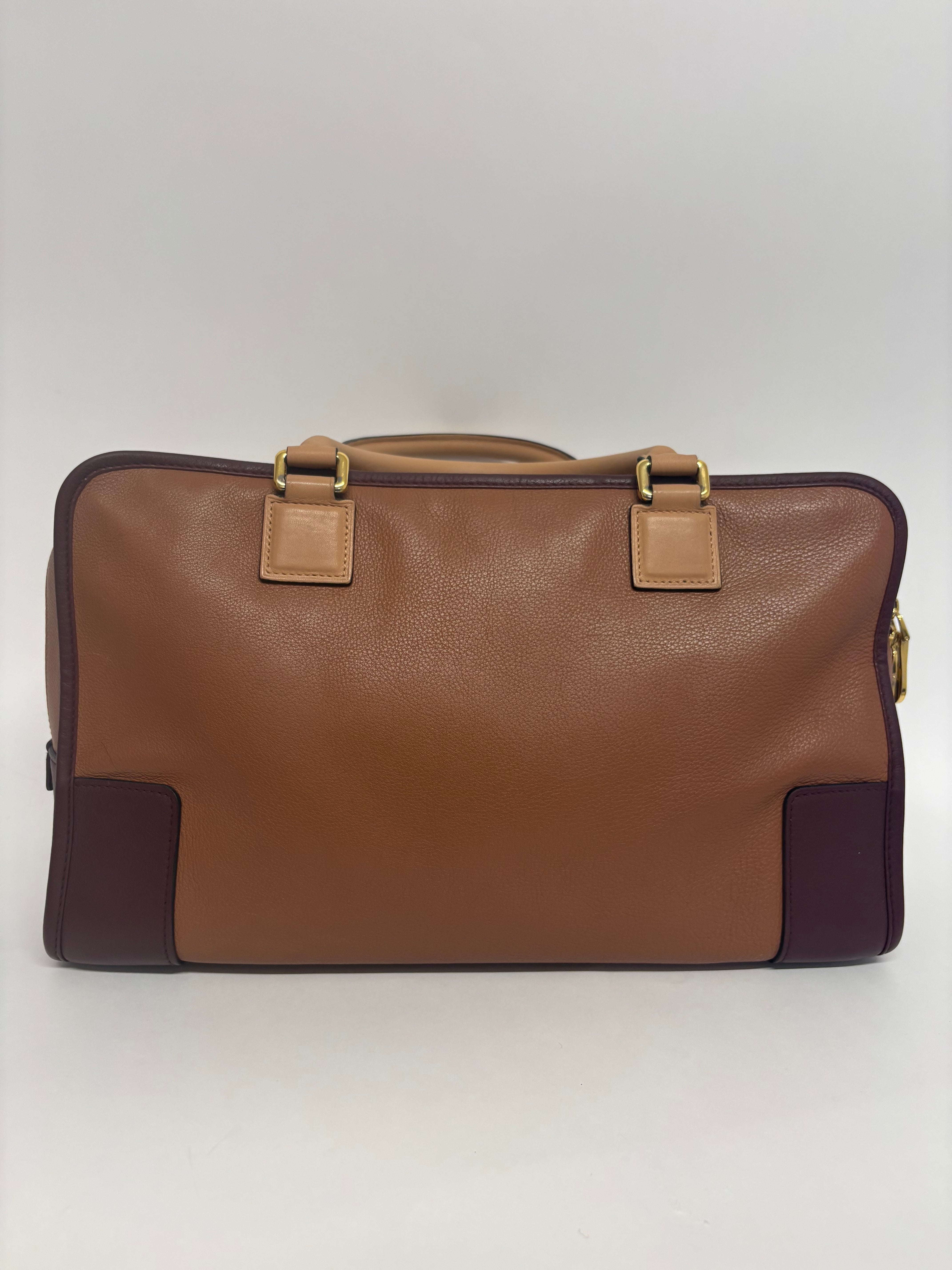 Loewe Amazona 35  Tricolor Marrón, Burdeos y Beige