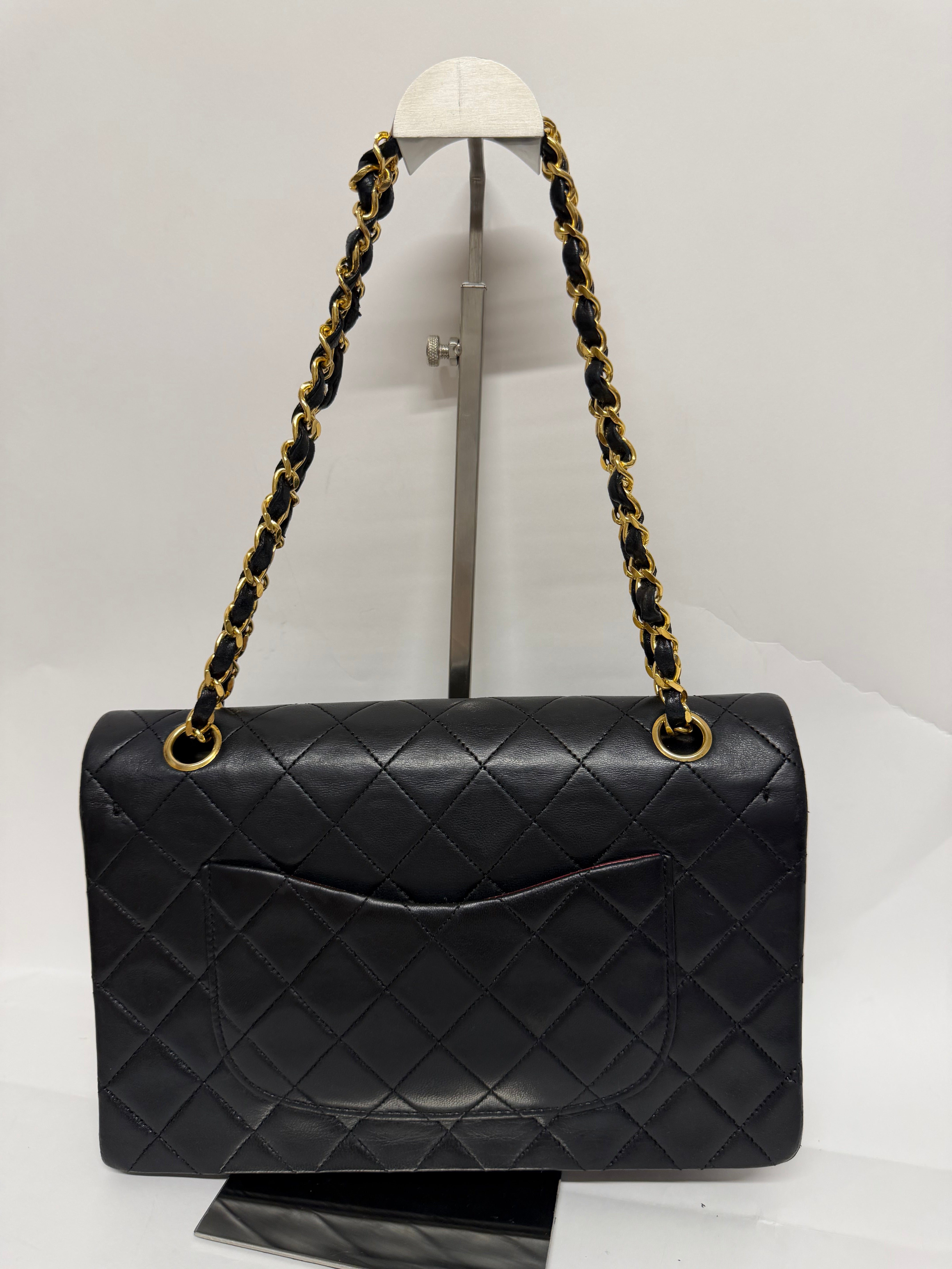 Chanel Timeless 25 Lambskin Negro Double Flap - Serie 9