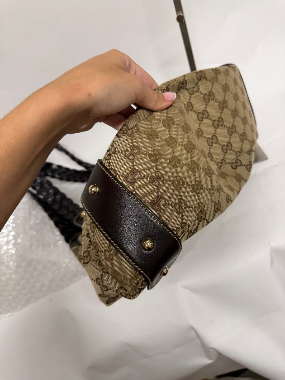 Gucci Pelham Horsebit GG Canvas Marrón