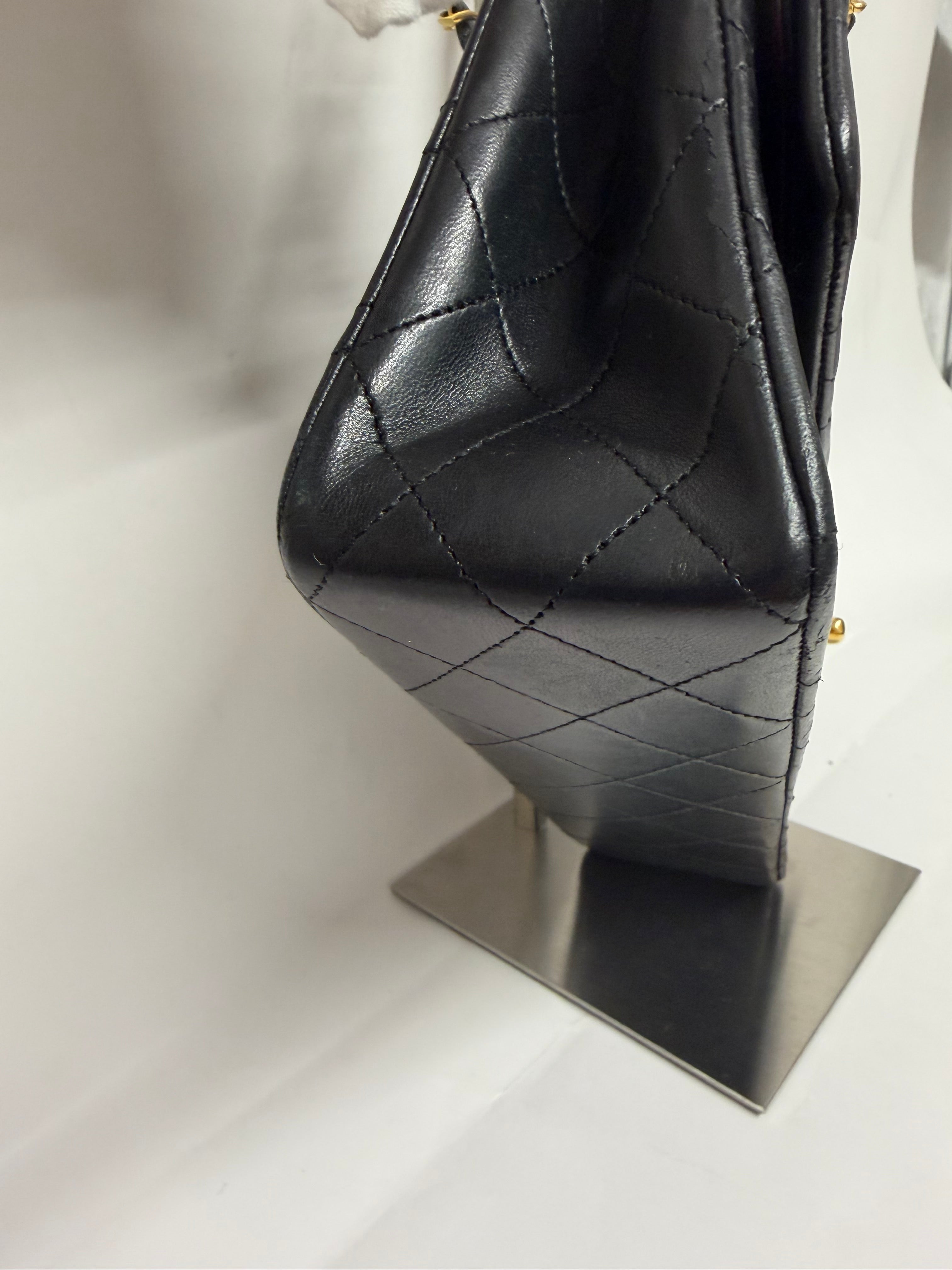 Chanel Timeless 25 Lambskin Negro Double Flap - Serie 9