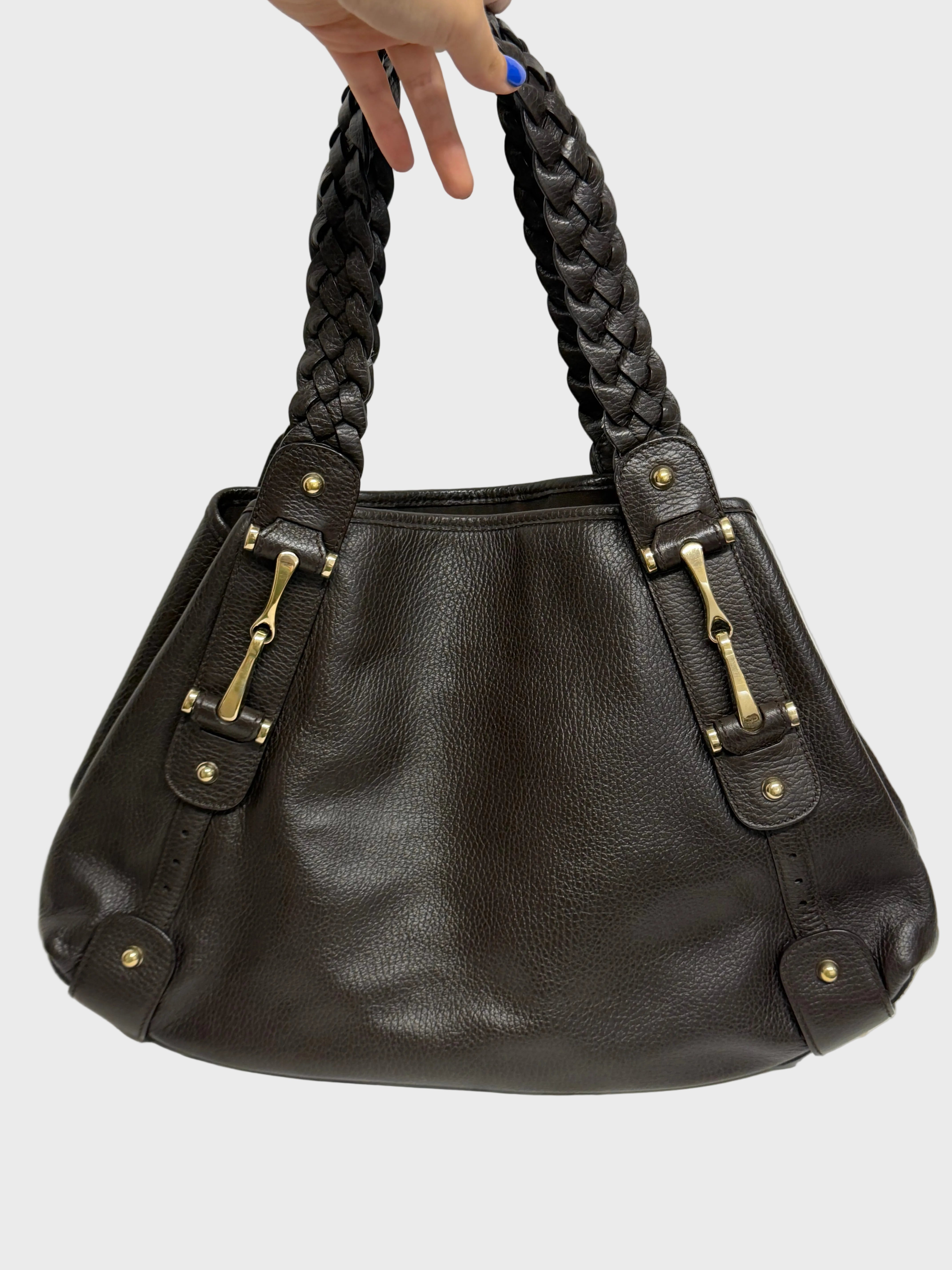 Gucci Pelham Guccissima Marrón Oscuro Piel